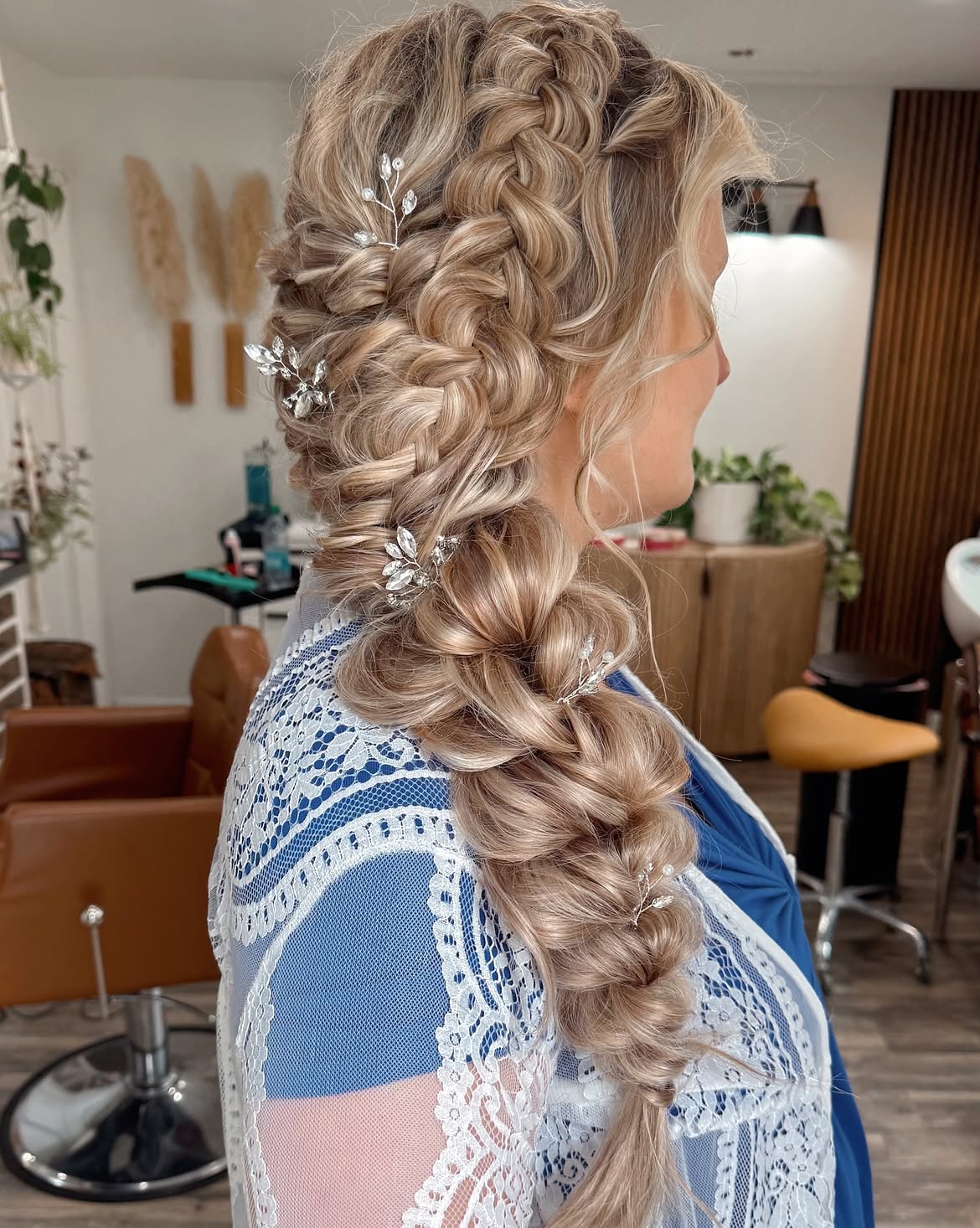 Bohemian Fishtail Braid With Crown Accent