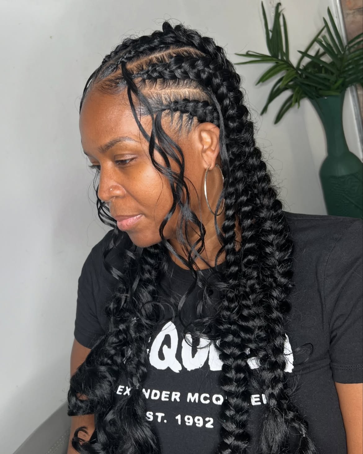 Boho Goddess Braids With Curly Extensions