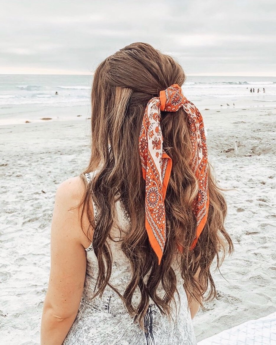 Boho Waves With Vintage Bandana Accessory