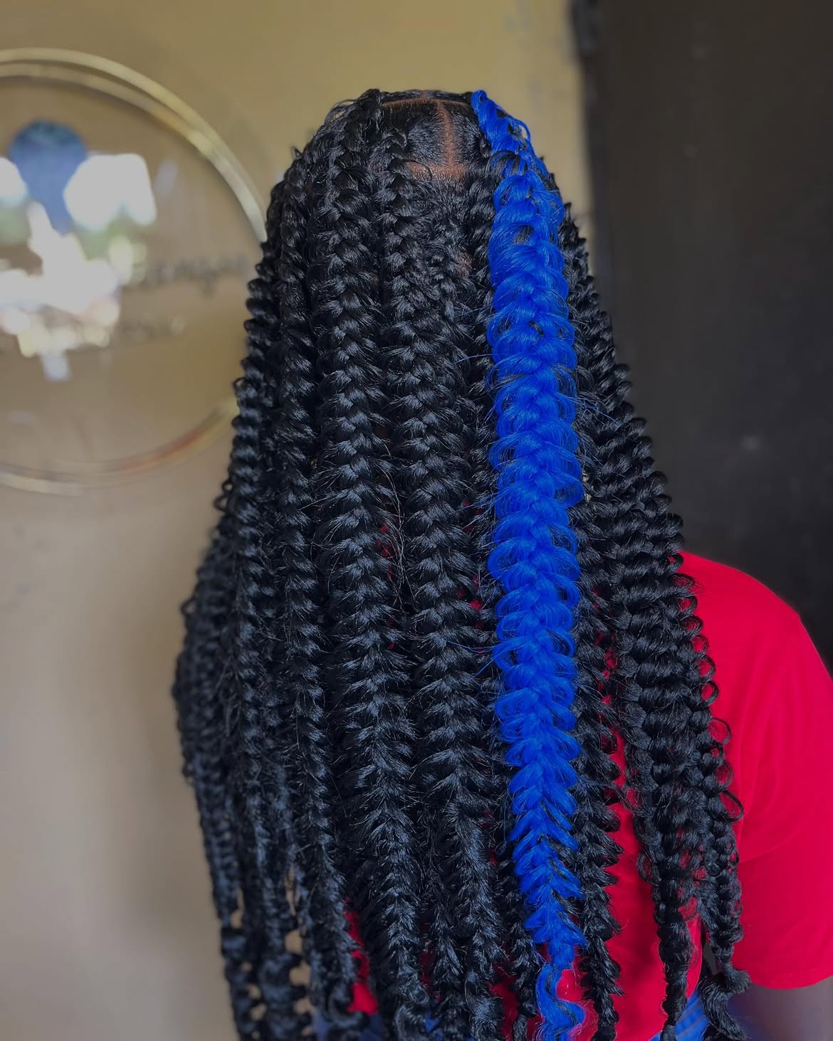 Bold Blue Streak In Passion Twists