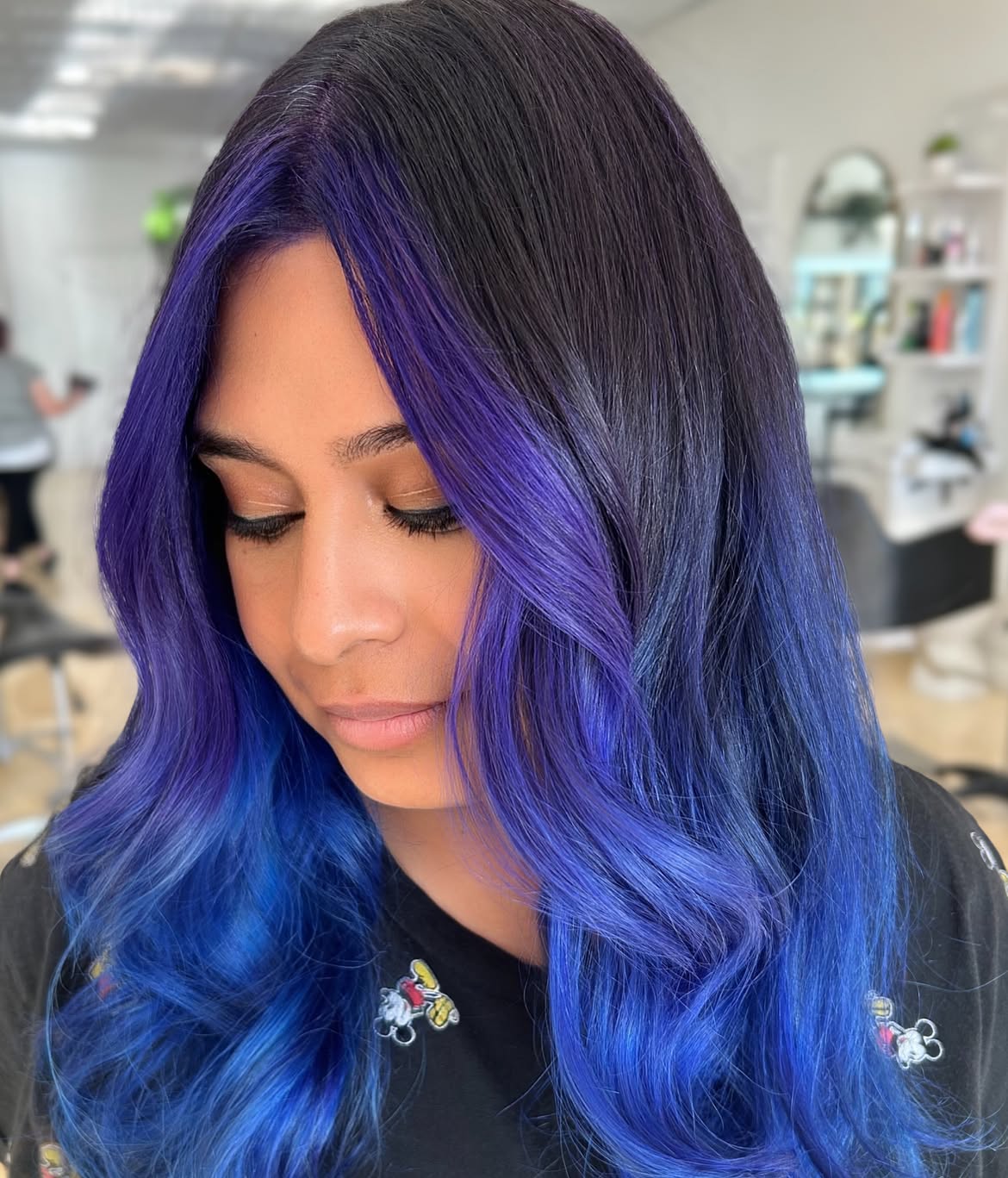 Bold Royal Blue Ombre Waves