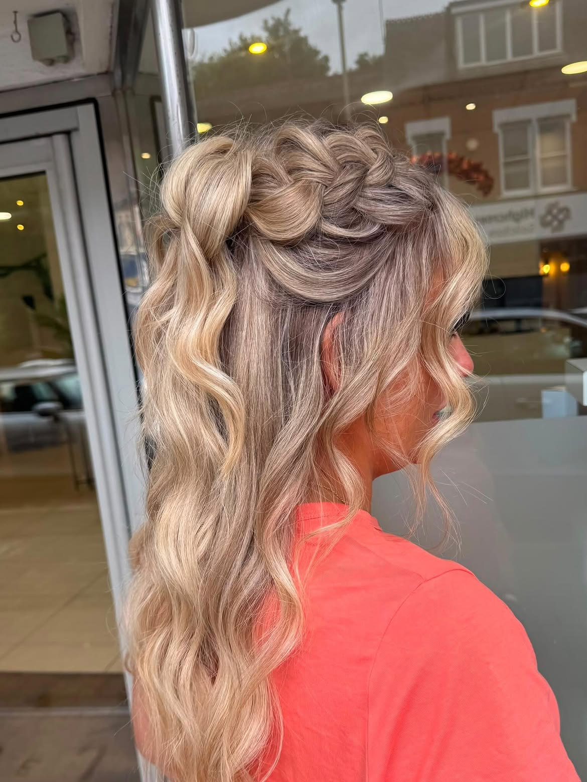 Braided Half-Up With Loose Waves