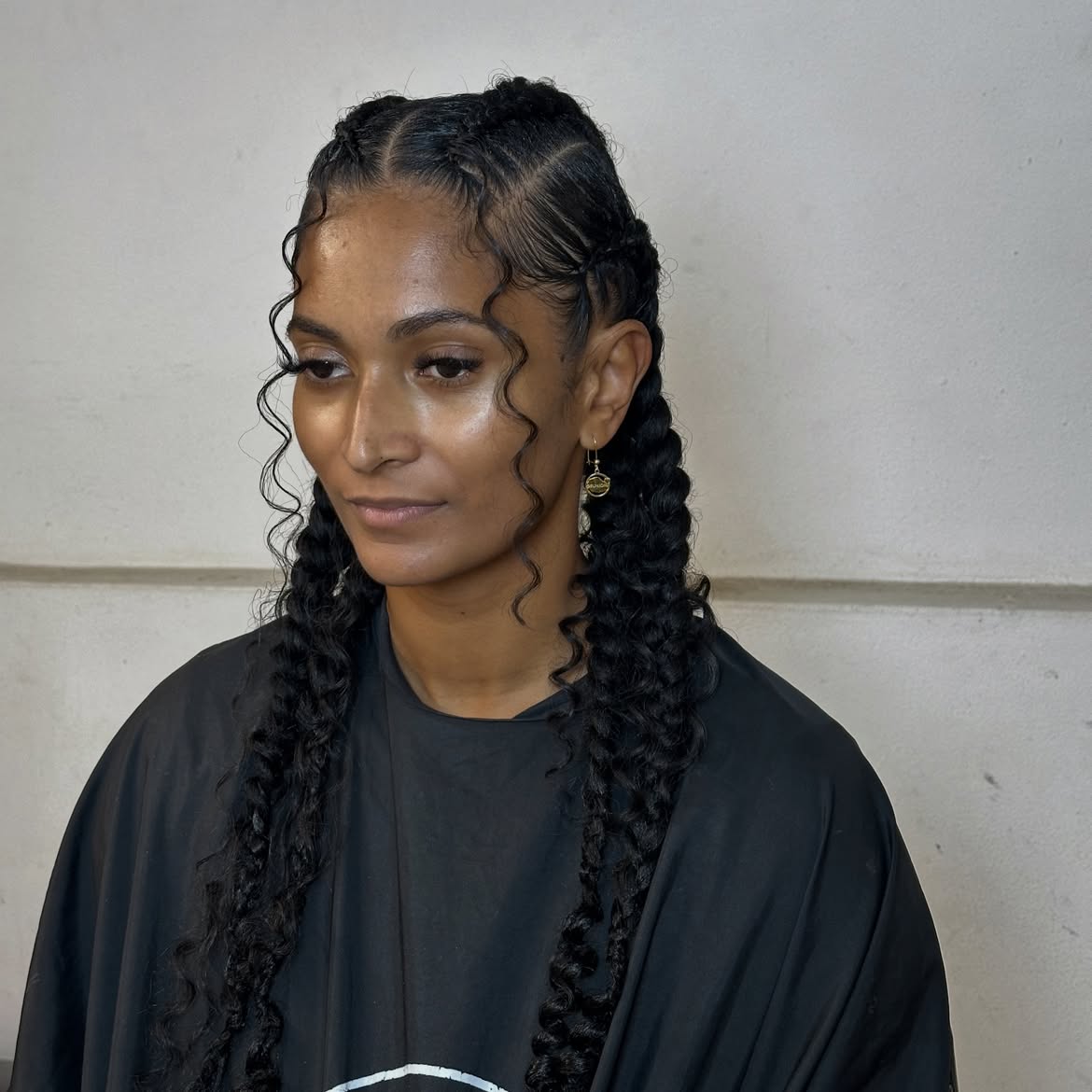 Braided Pigtails With Defined Curls