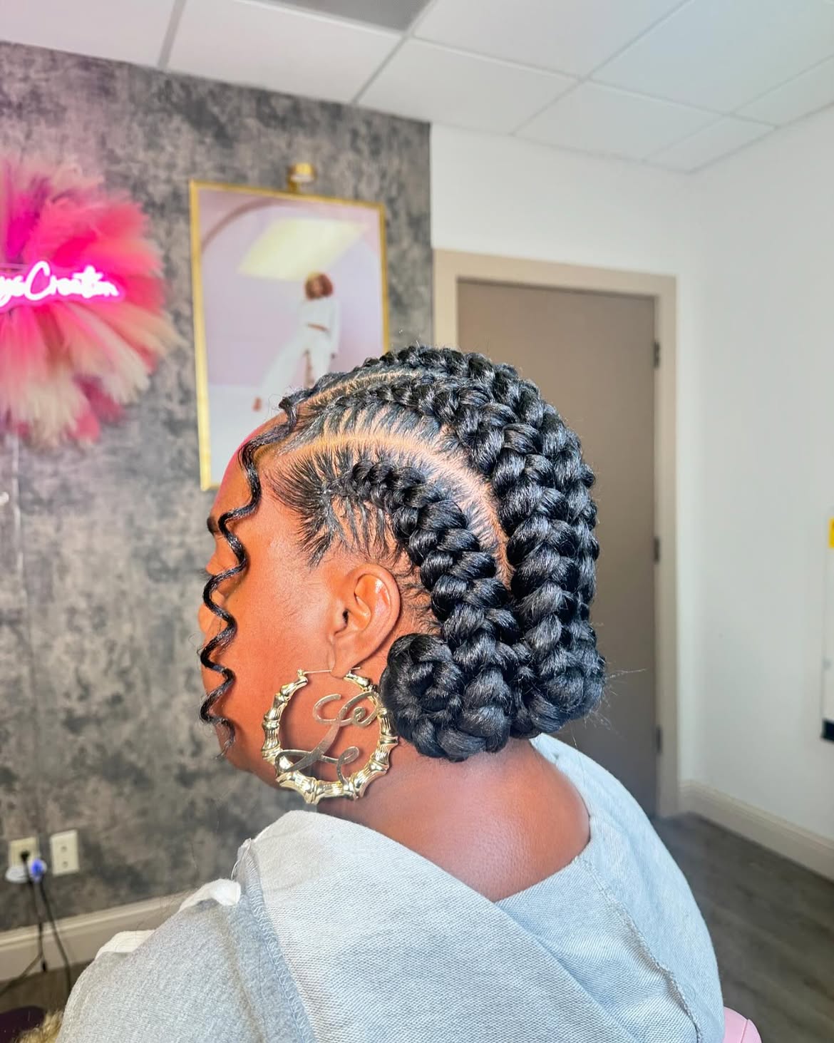 Chic Braided Buns With Defined Parts