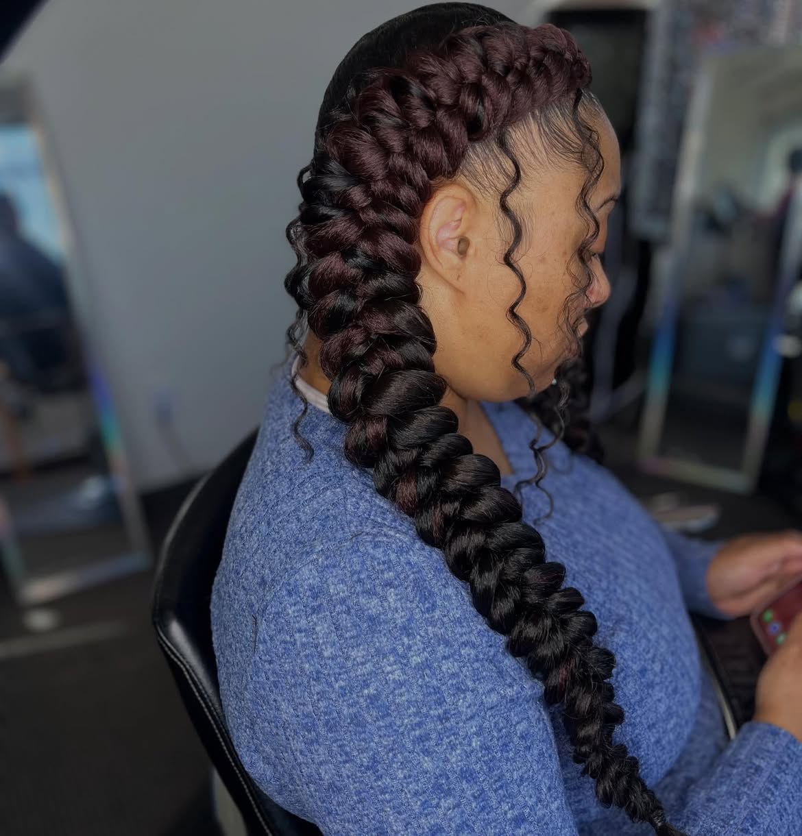 Chic Crown Braids With Curly Accents