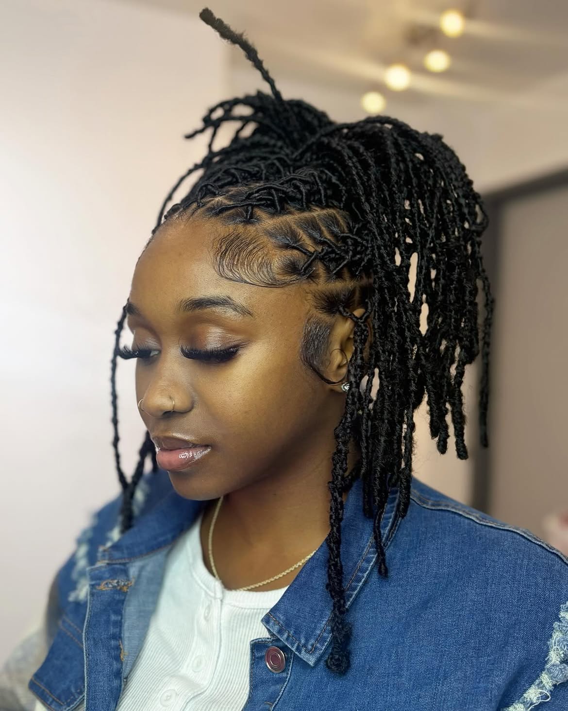 Chic High Ponytail With Butterfly Locs