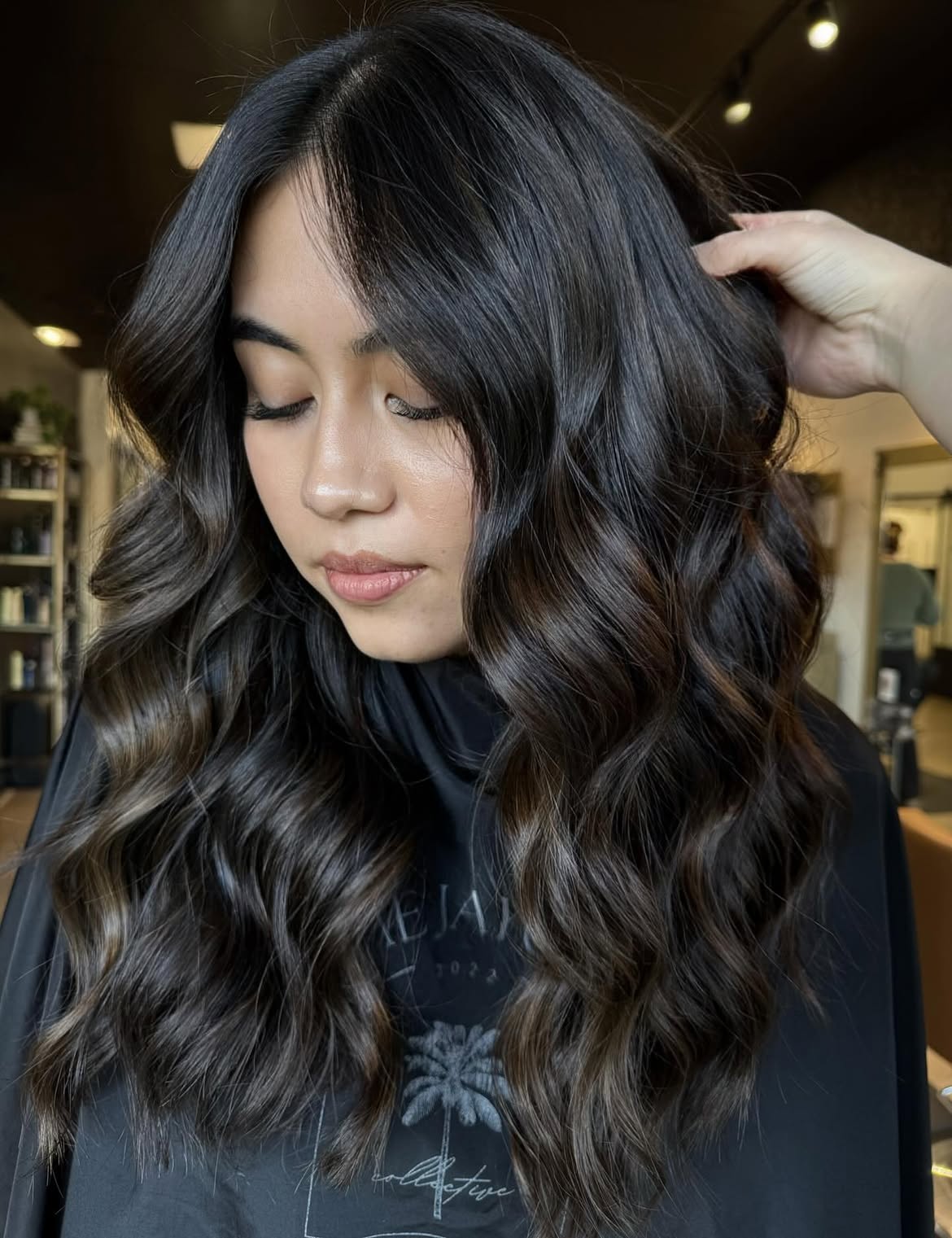Chocolate Hair With Subtle Ashy Highlights