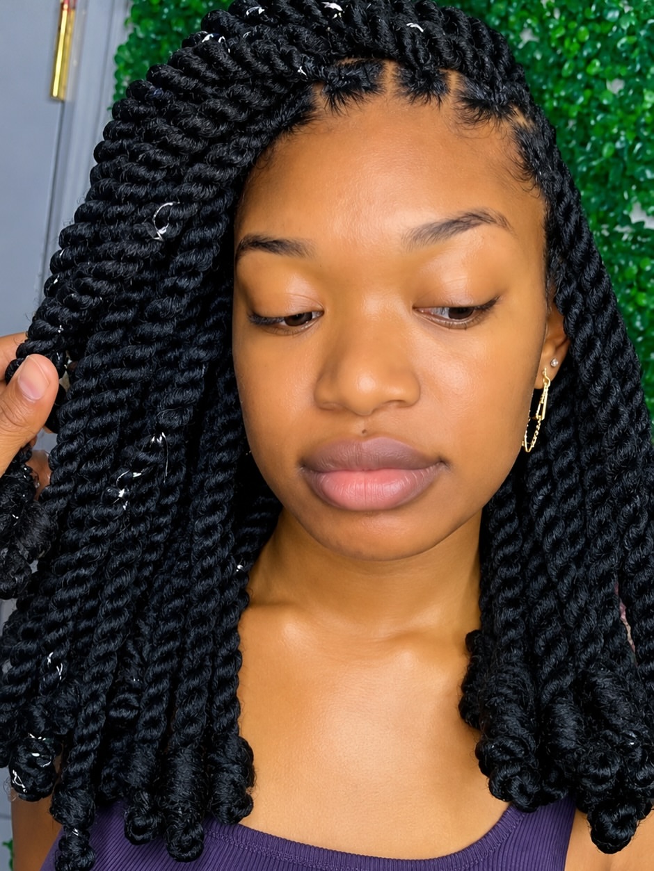 Chunky Twists With Defined Curls
