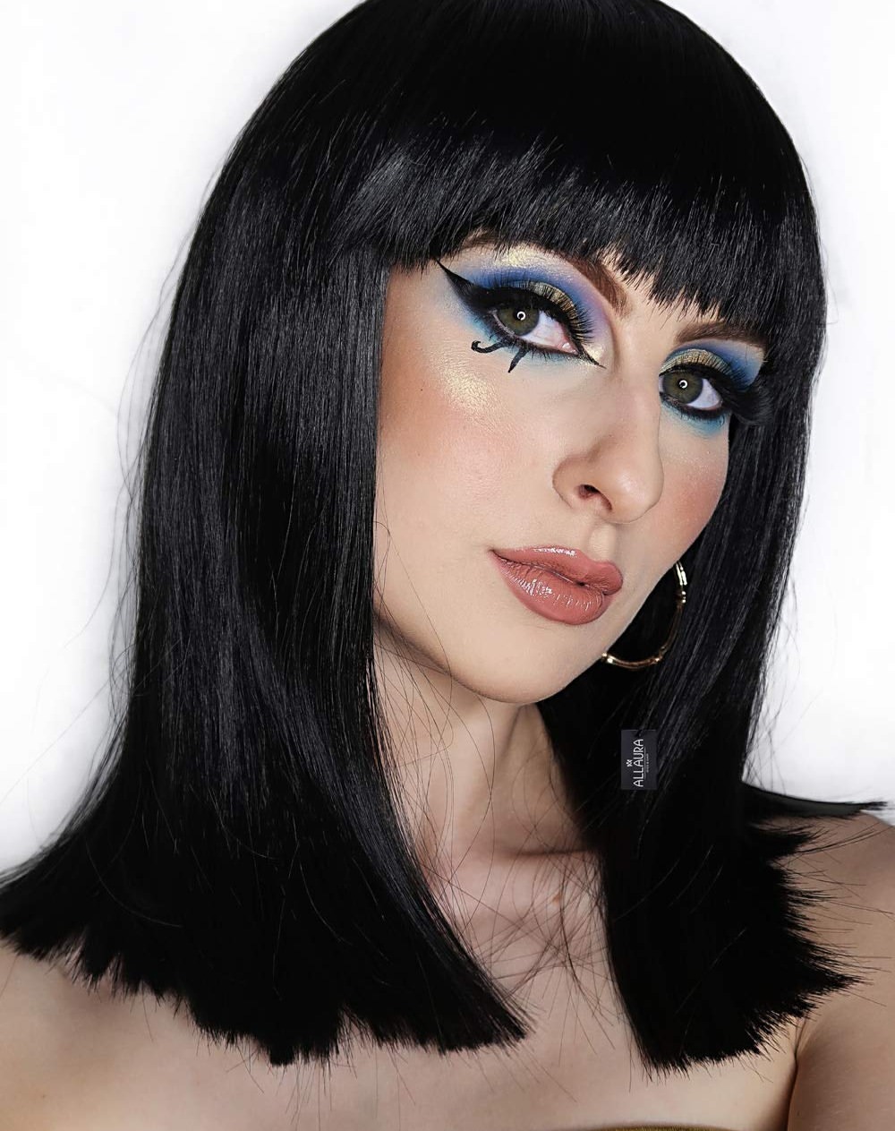 Classic Black Bob With Straight Bangs