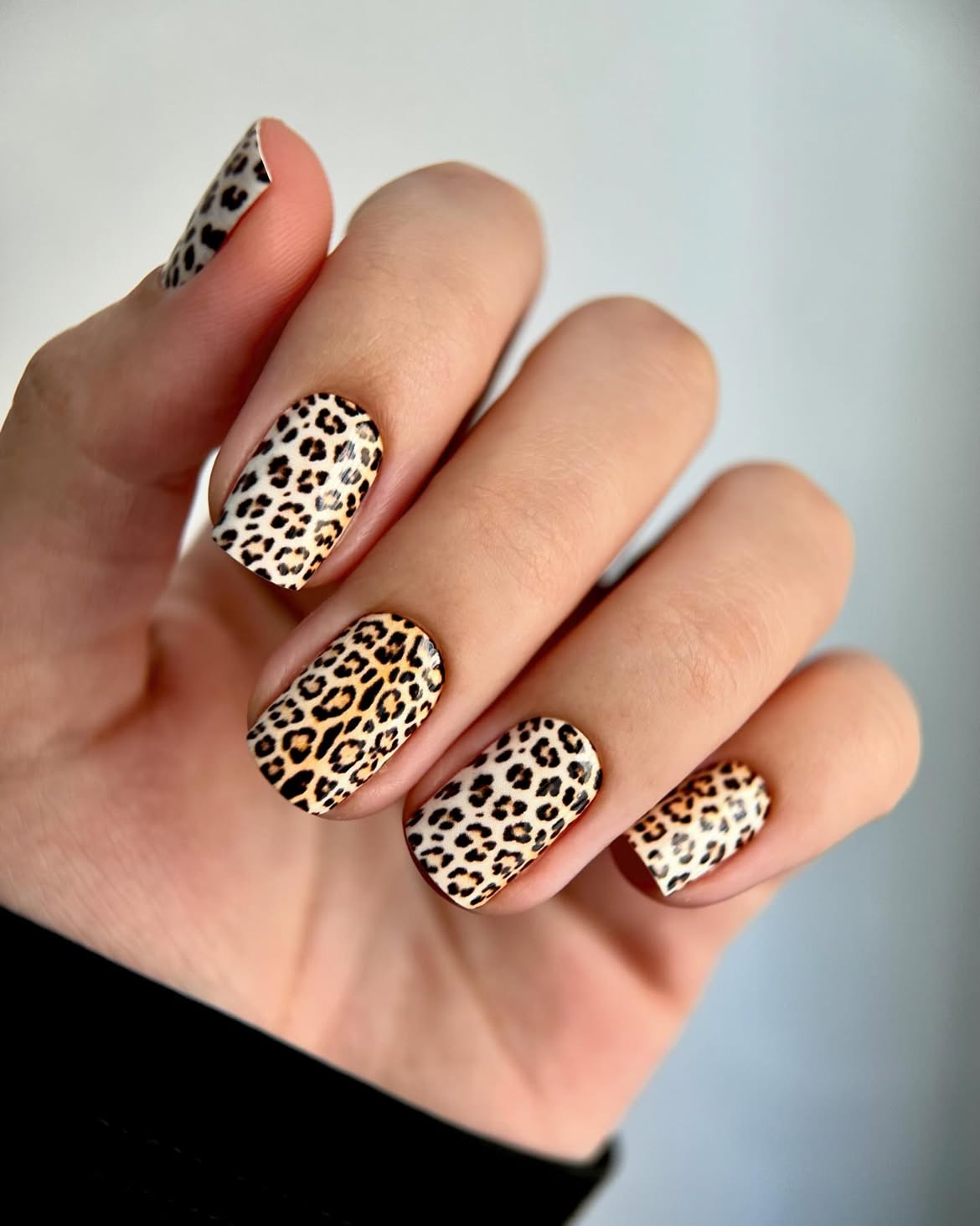 Classic Leopard Print Medium Oval Nails