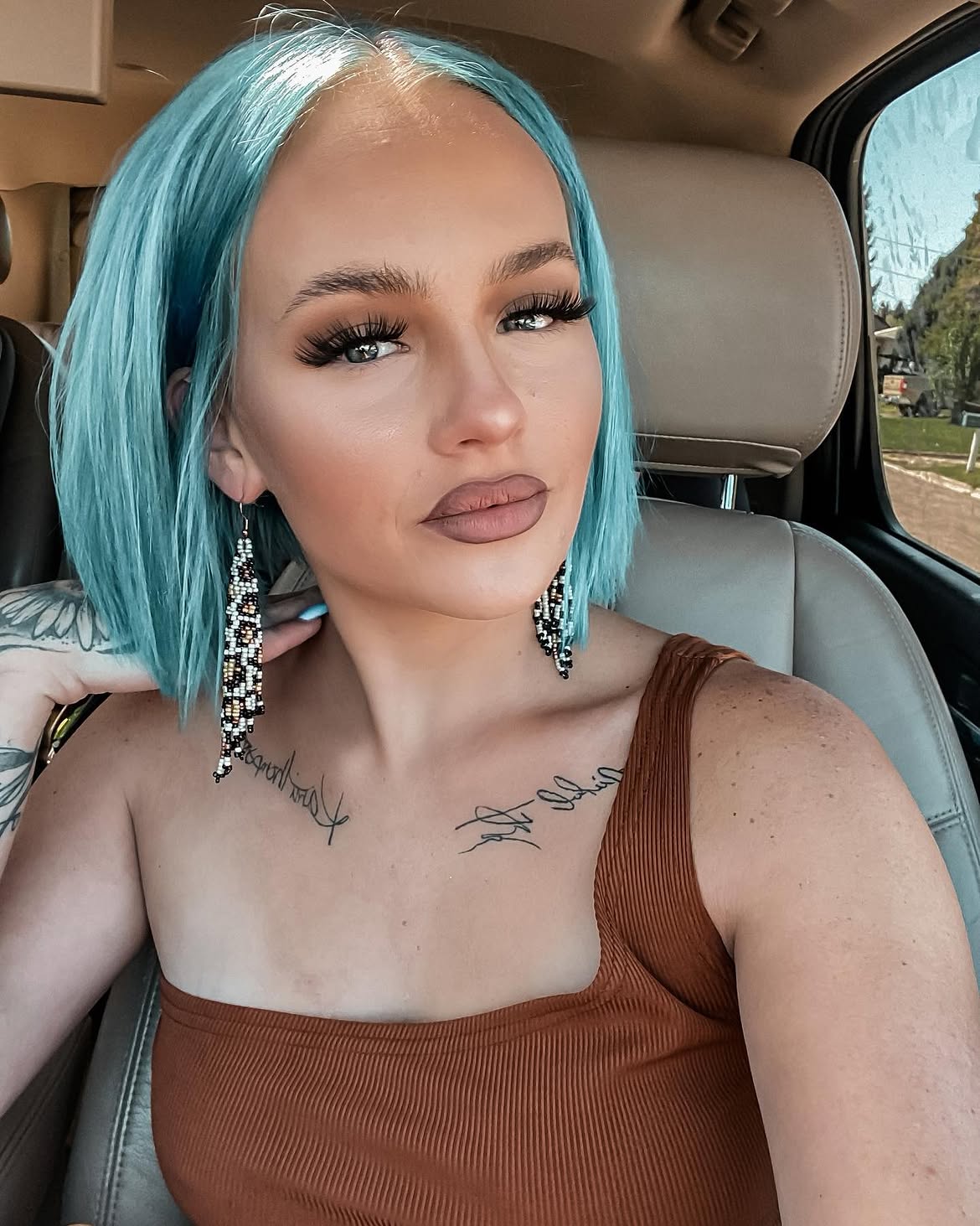 Cool Blue Bob With Soft Texture