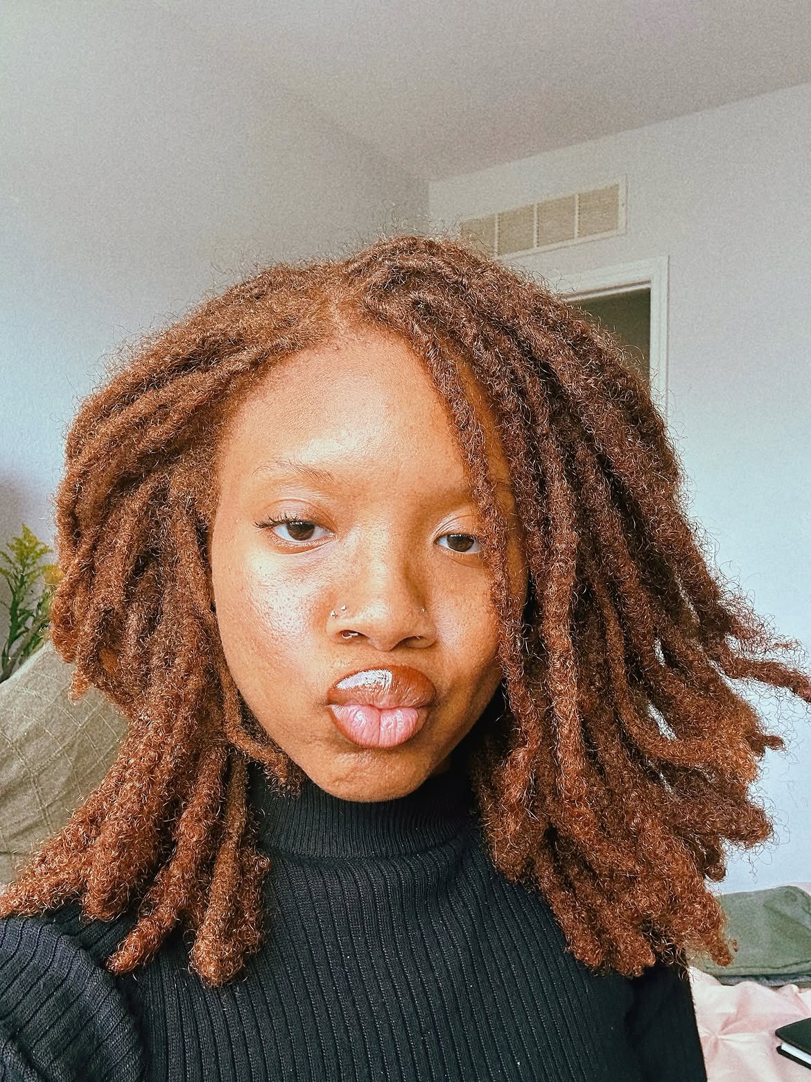 Copper Dreadlocks With Defined Coils
