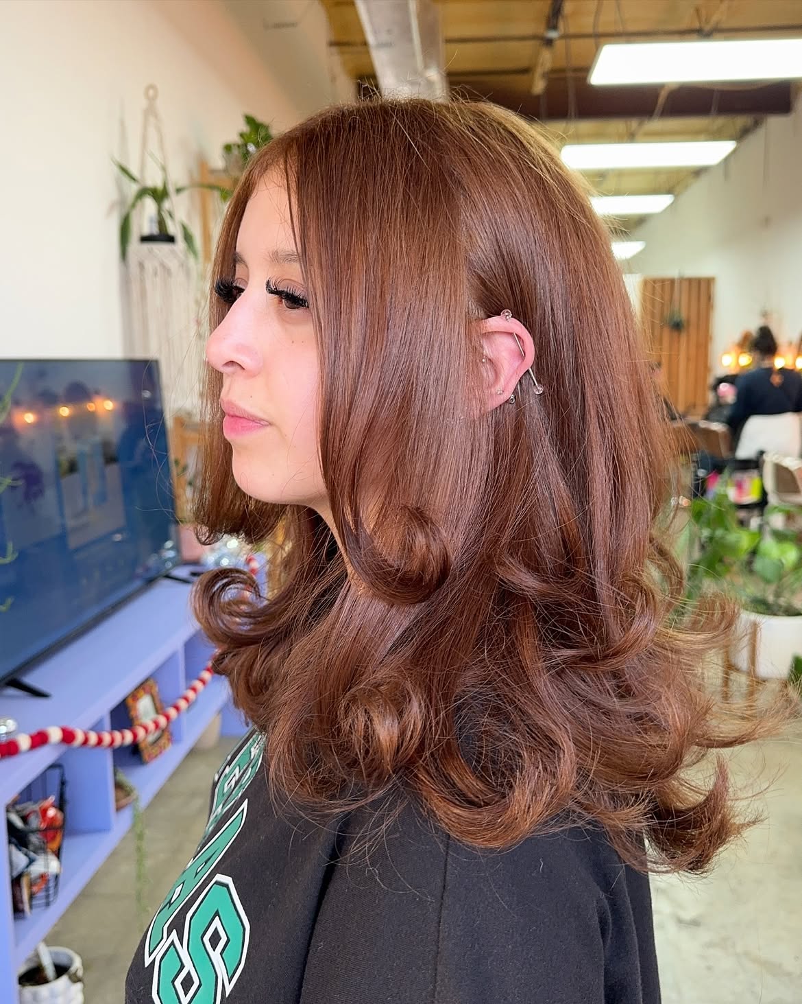 Copper-Kissed Golden Brown Waves
