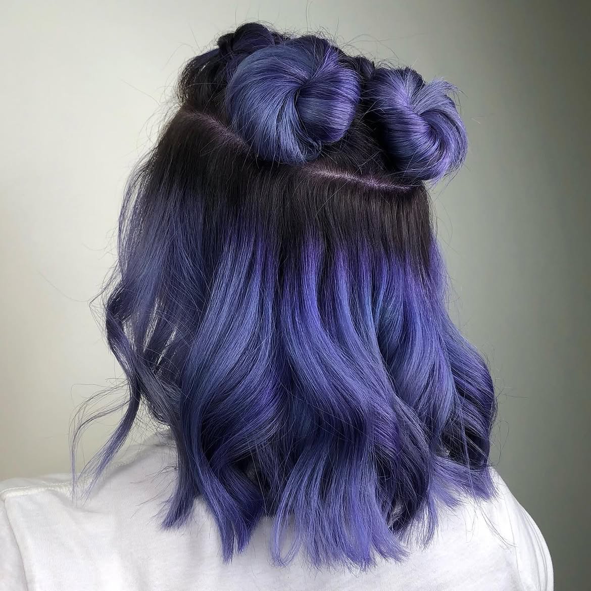 Dark Roots To Electric Amethyst Ocean Waves