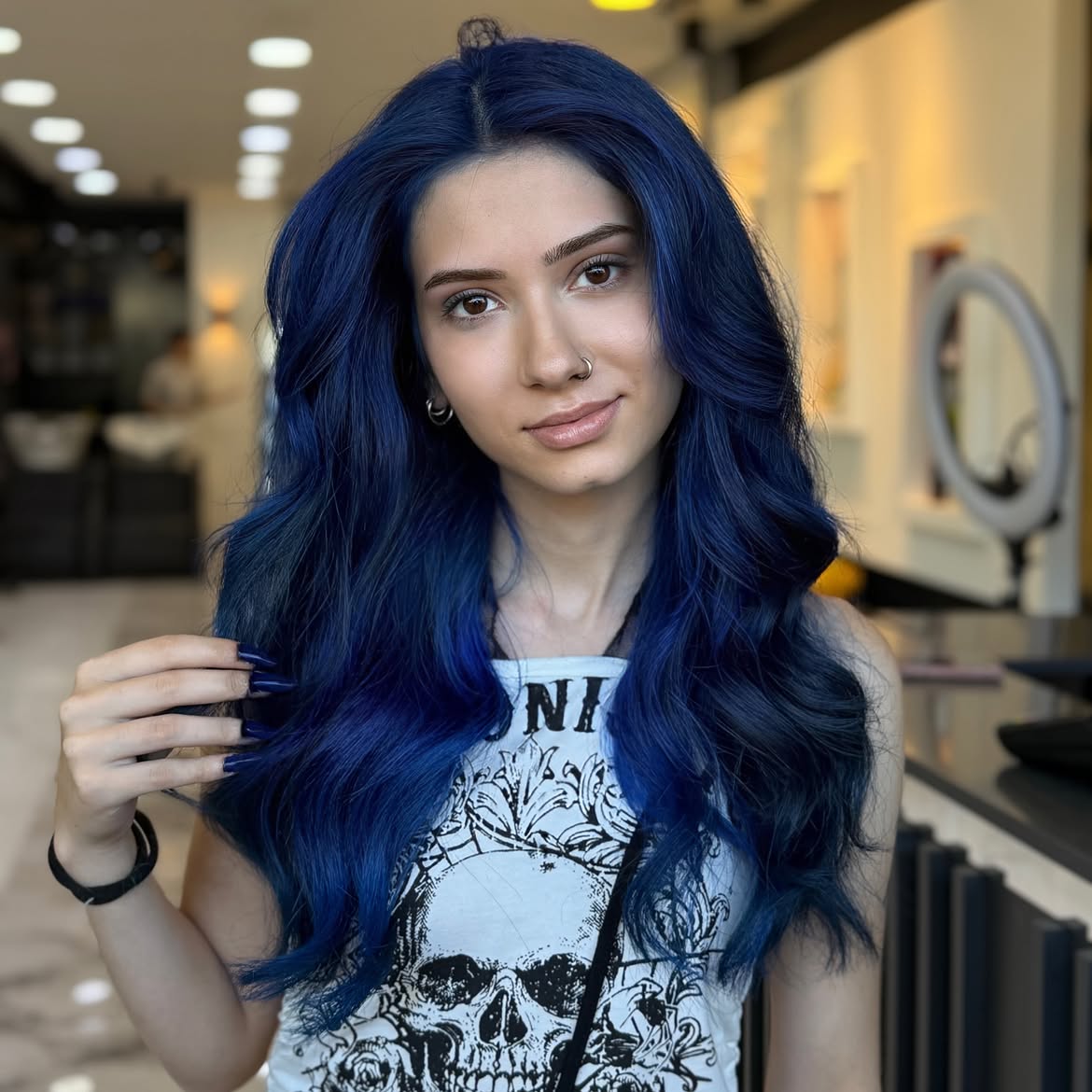 Deep Ocean Blue Waves With Dark Underlayer