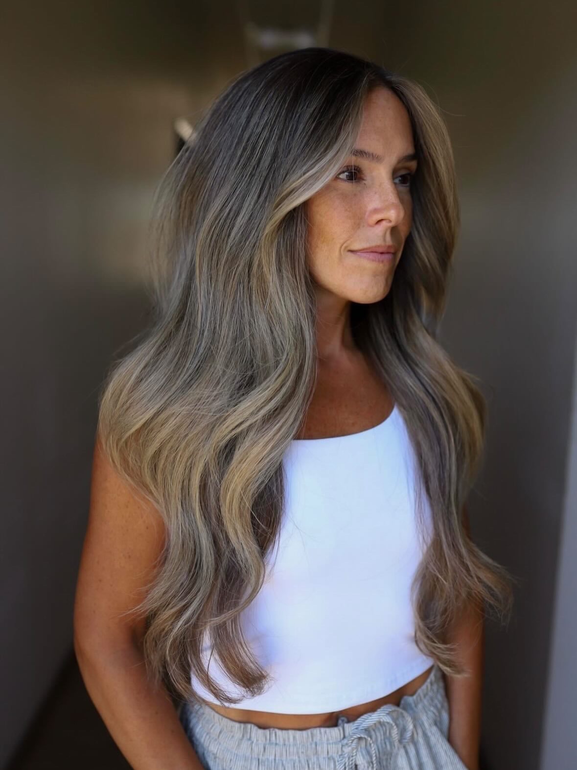 Dimensional Ash Blonde With Face-Framing Layers