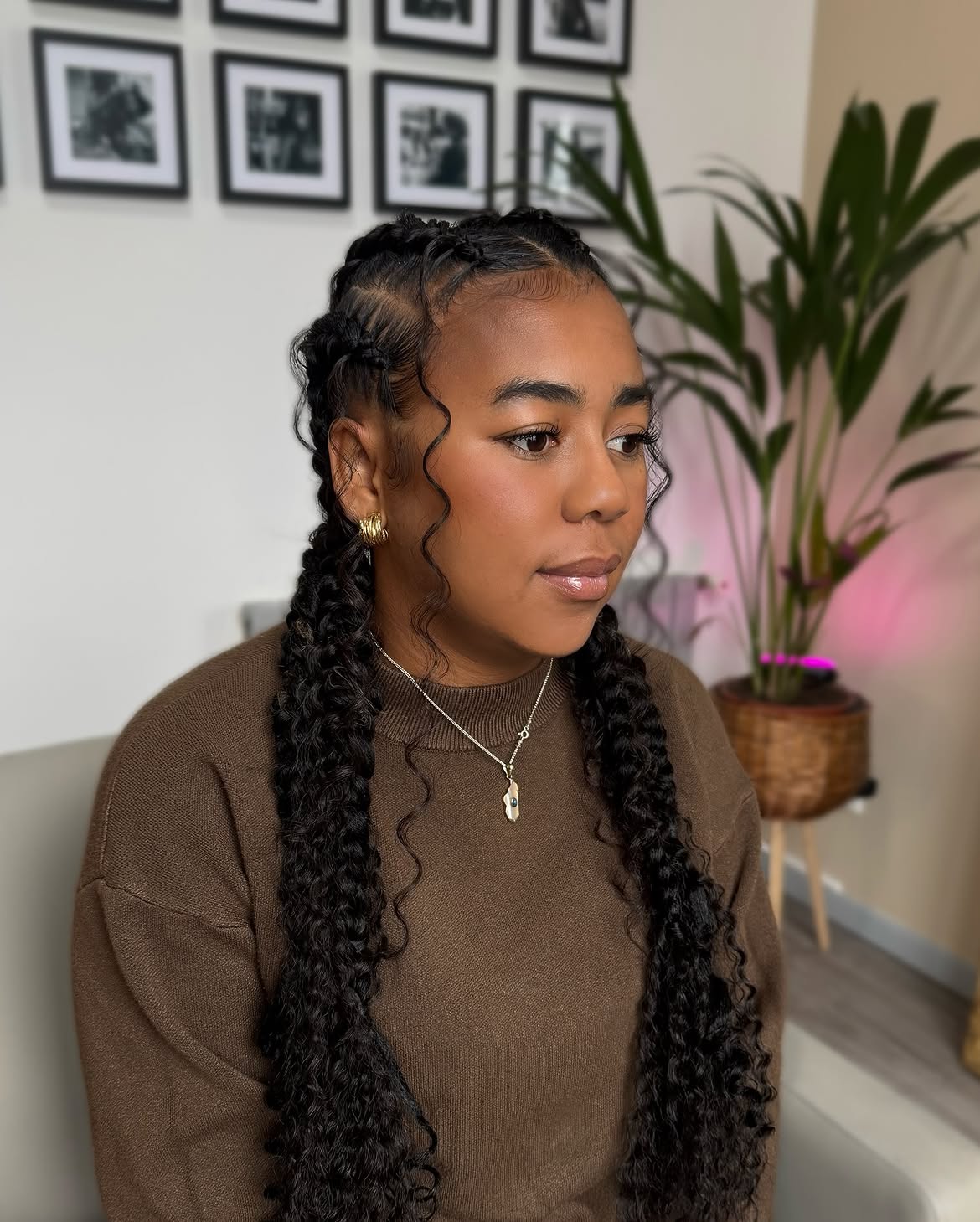 Double Braids With Defined Beach Waves