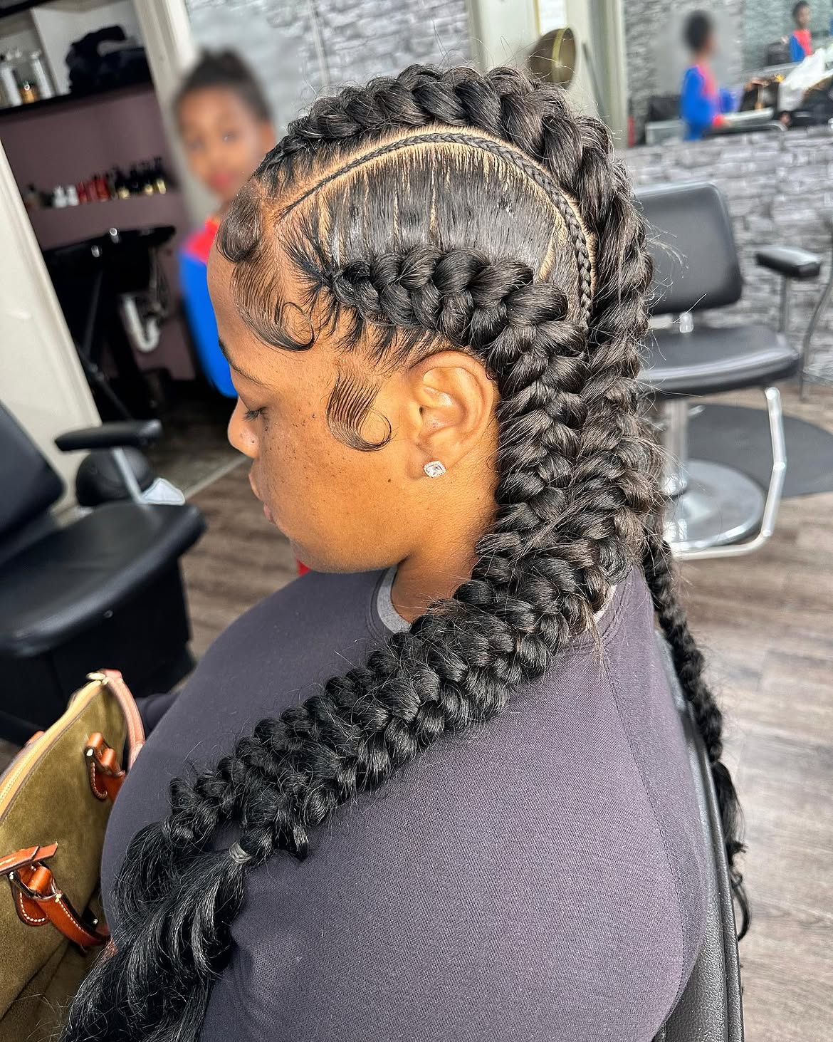 Double Dutch Braids With Textured Ends