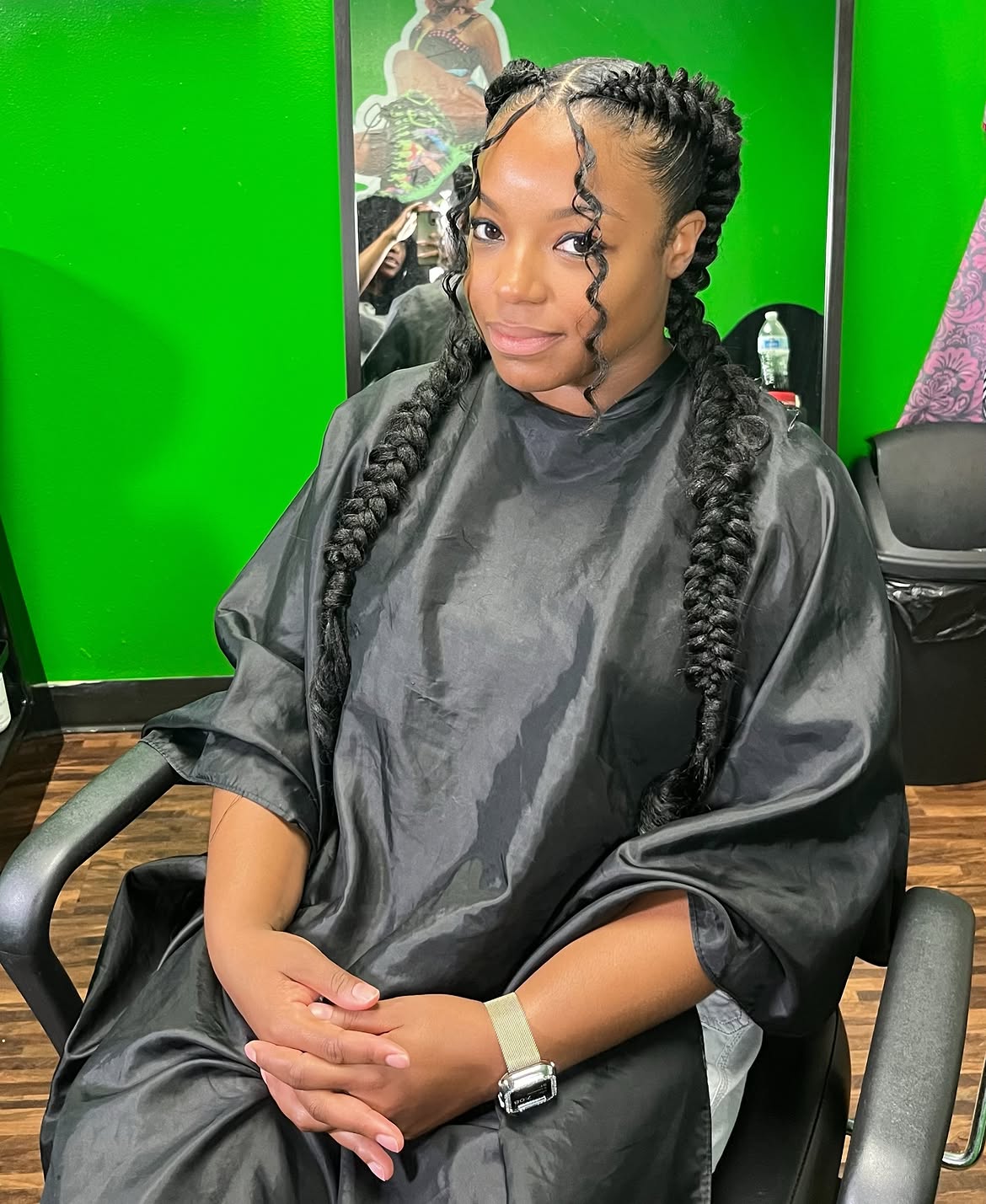 Double Fishtail Braids With Face-Framing Tendrils