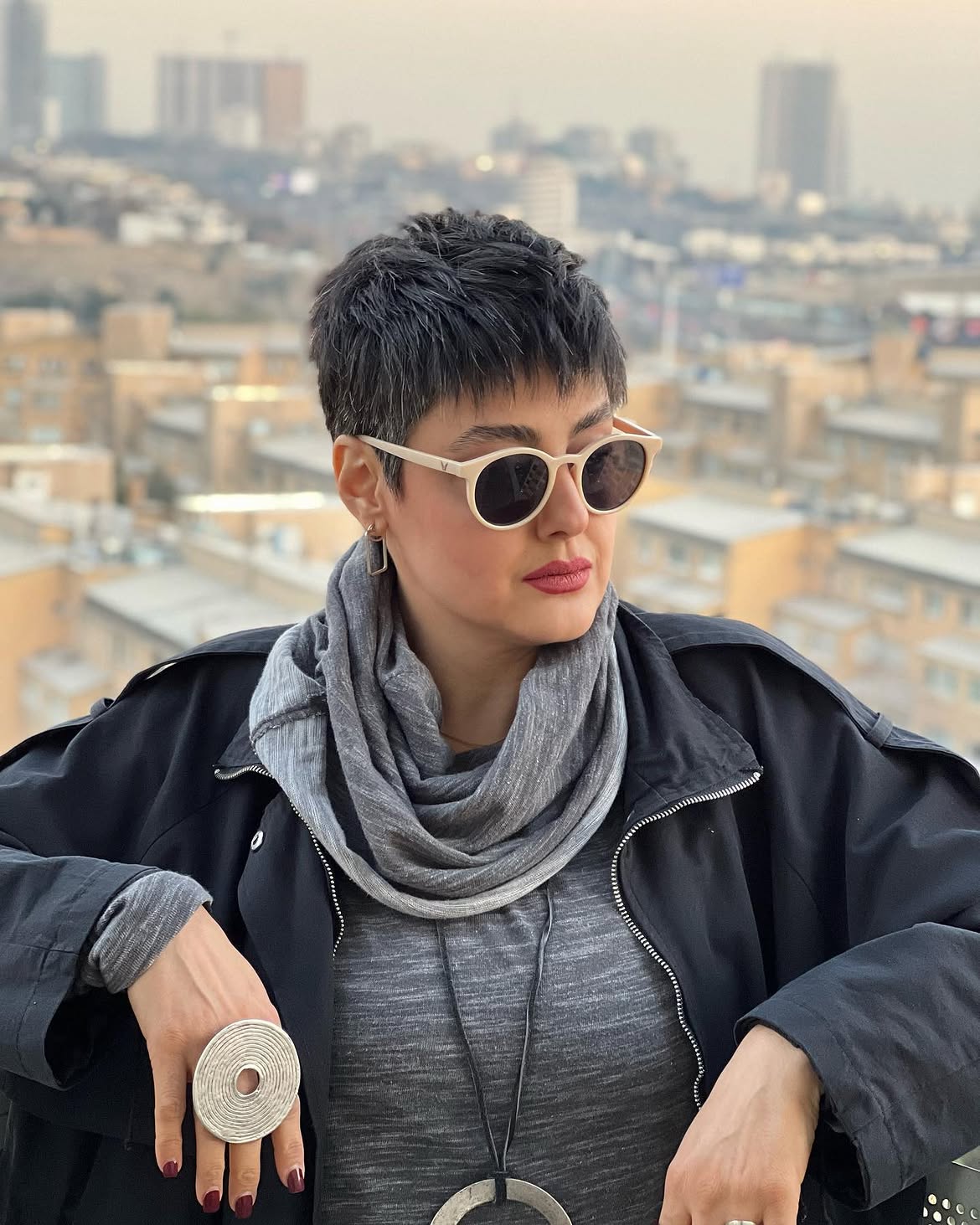 Edgy Textured Pixie With Natural Dark Brown