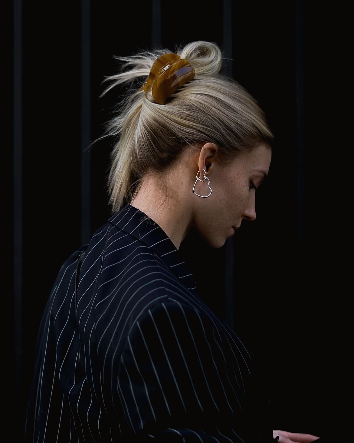 Effortless Top Knot With Amber Claw Clip