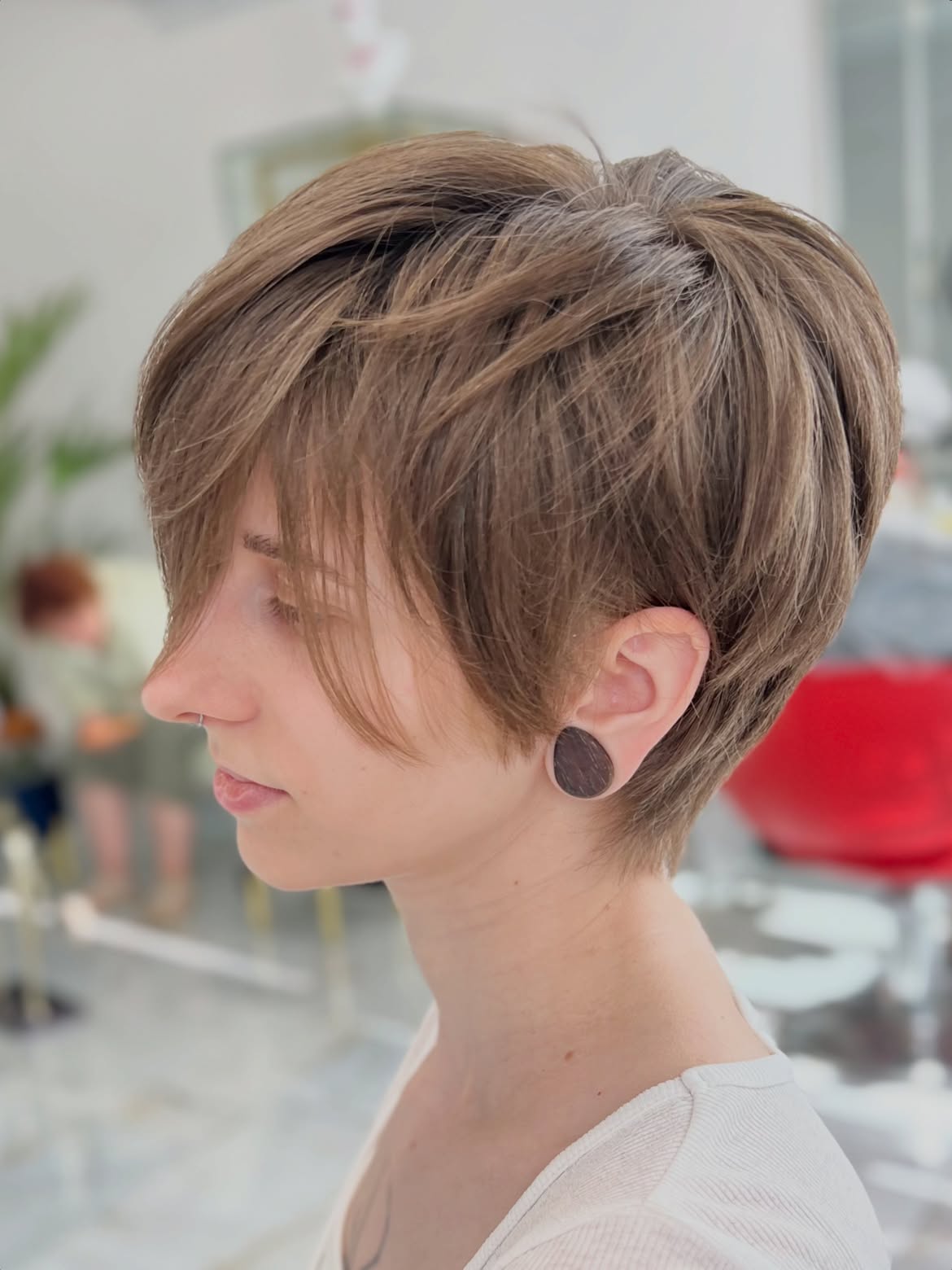 Effortless Tousled Pixie With Side-Swept Bangs