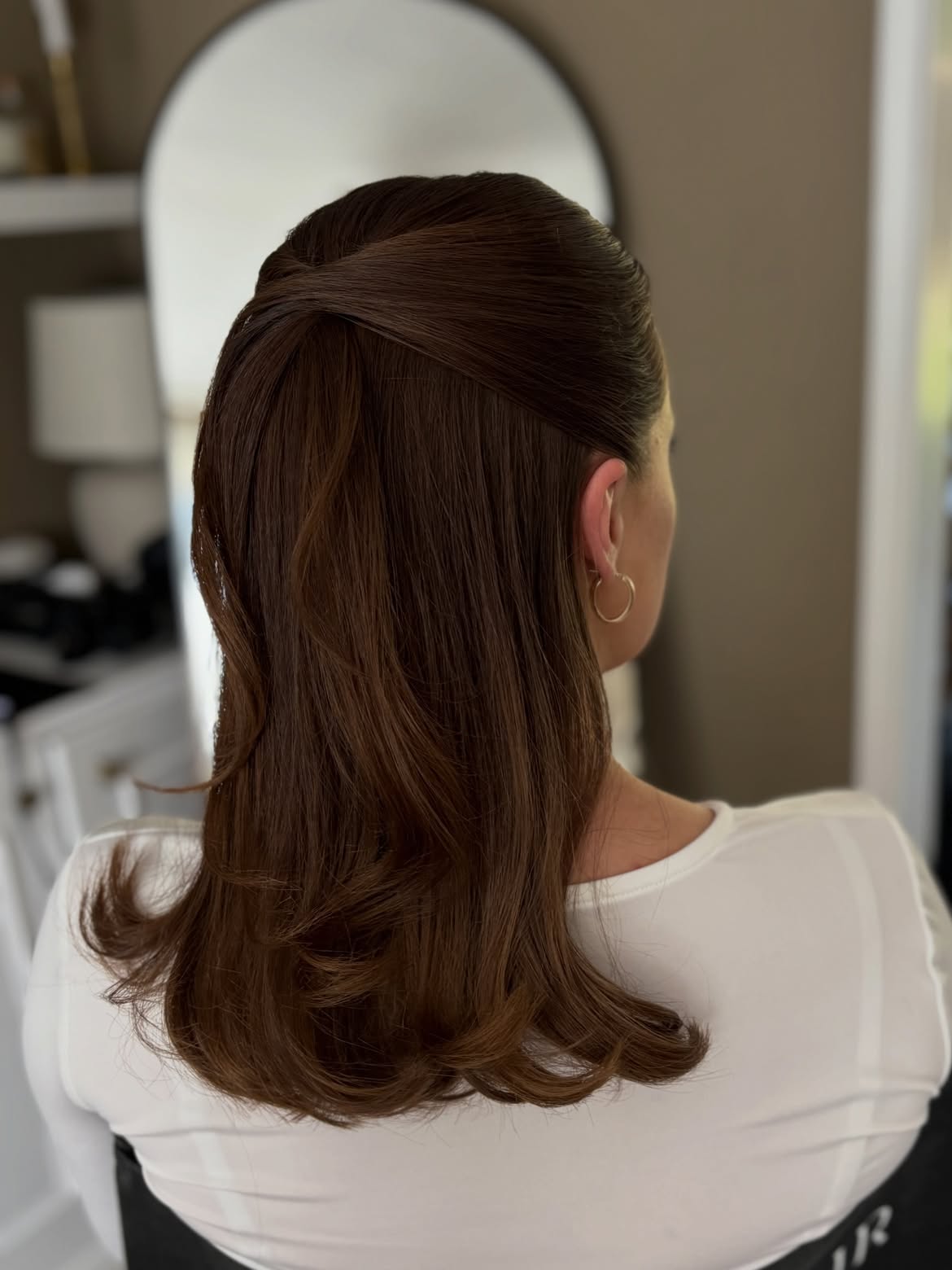 Elegant Half-Up Twist With Soft Waves