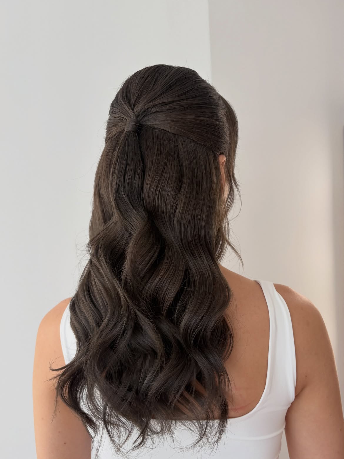 Elegant Twisted Half Up Half Down Waves
