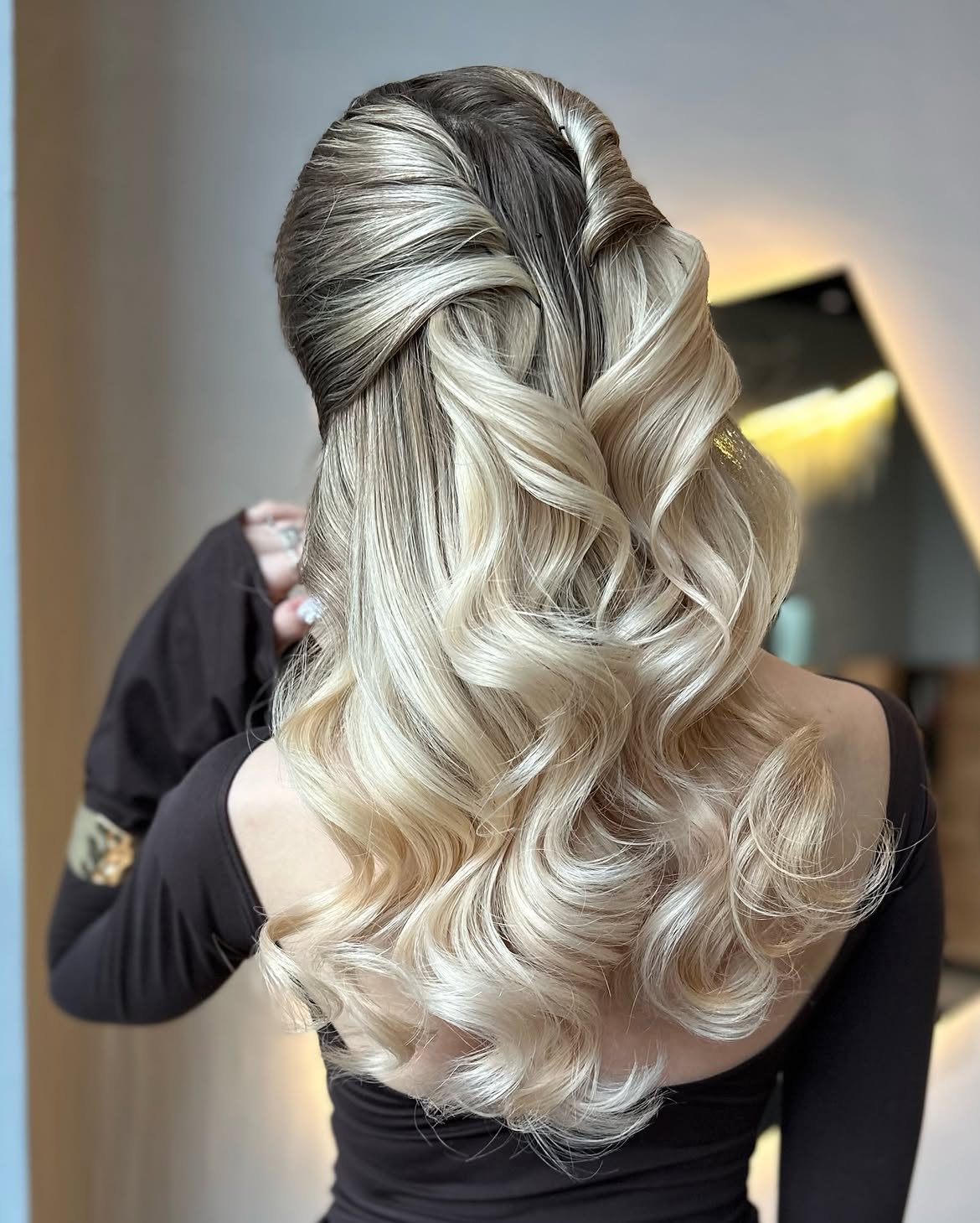 Elegant Twisted Updo With Voluminous Curls