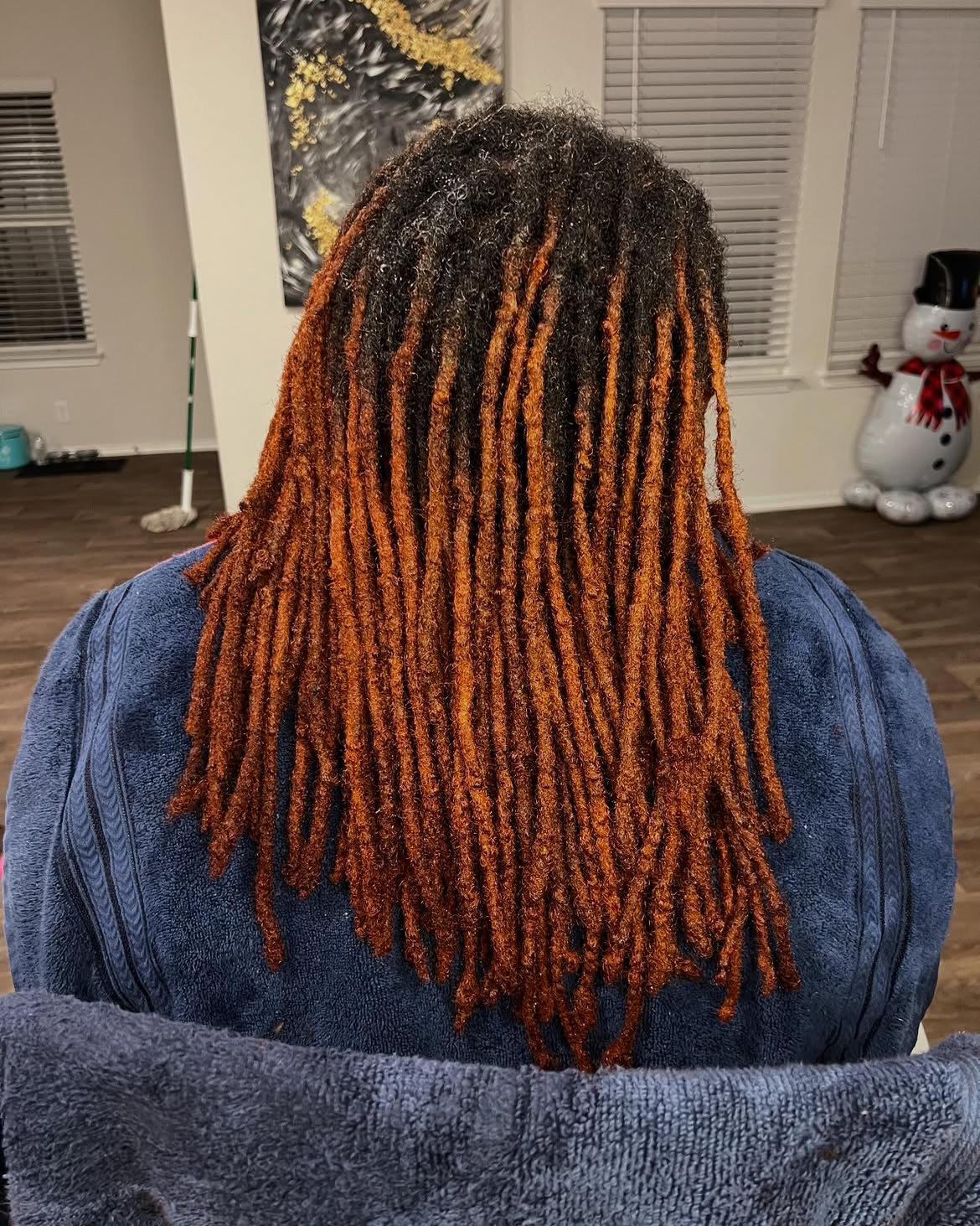 Fiery Auburn Ombre Dreadlocks