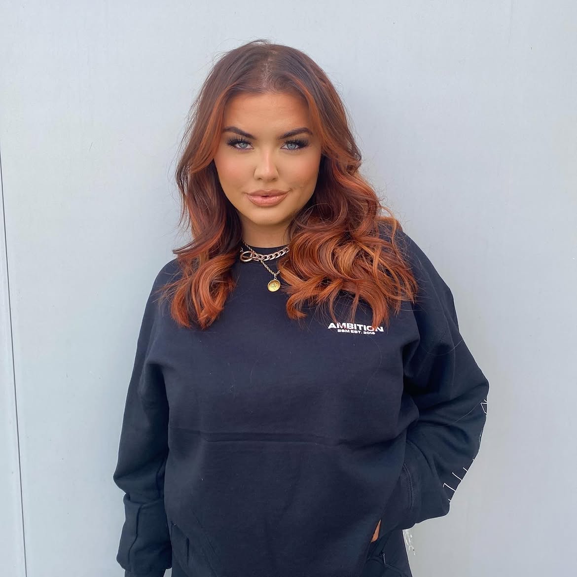 Fiery Copper Waves With Face-Framing Layers