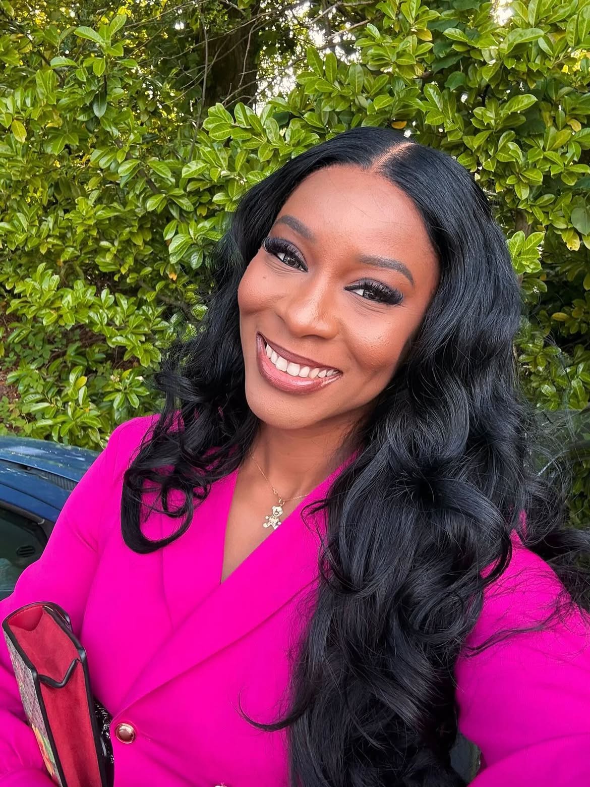 Glamorous Black Waves With Side Part