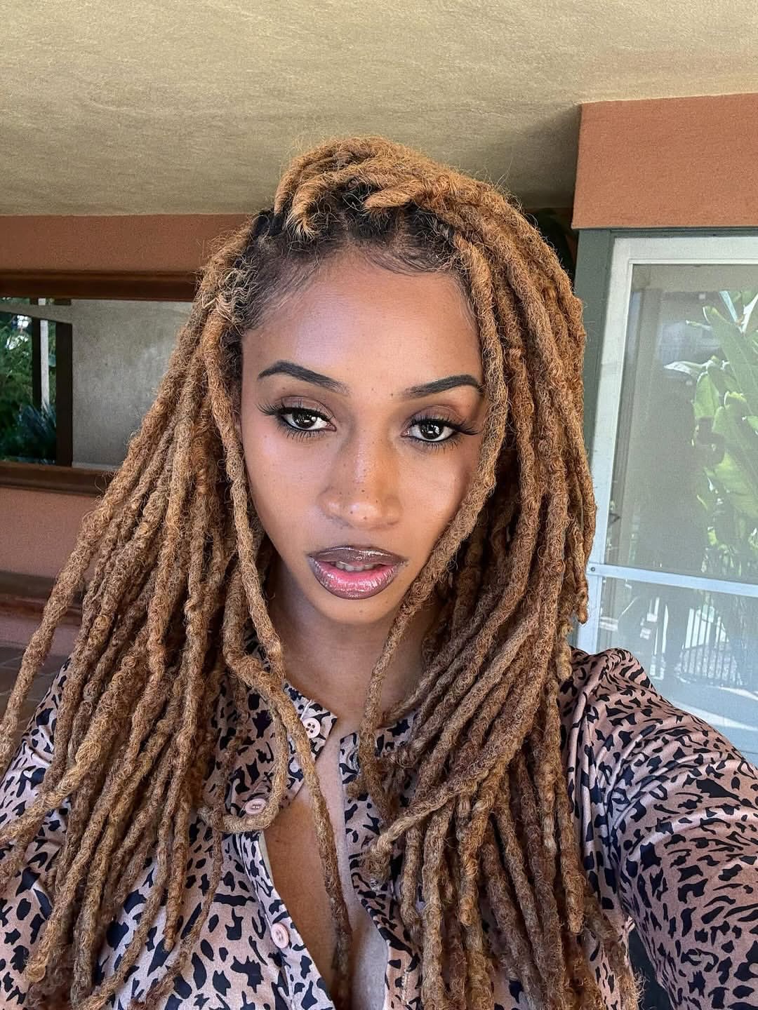 Golden Honey Blonde Dreadlocks With Defined Coils