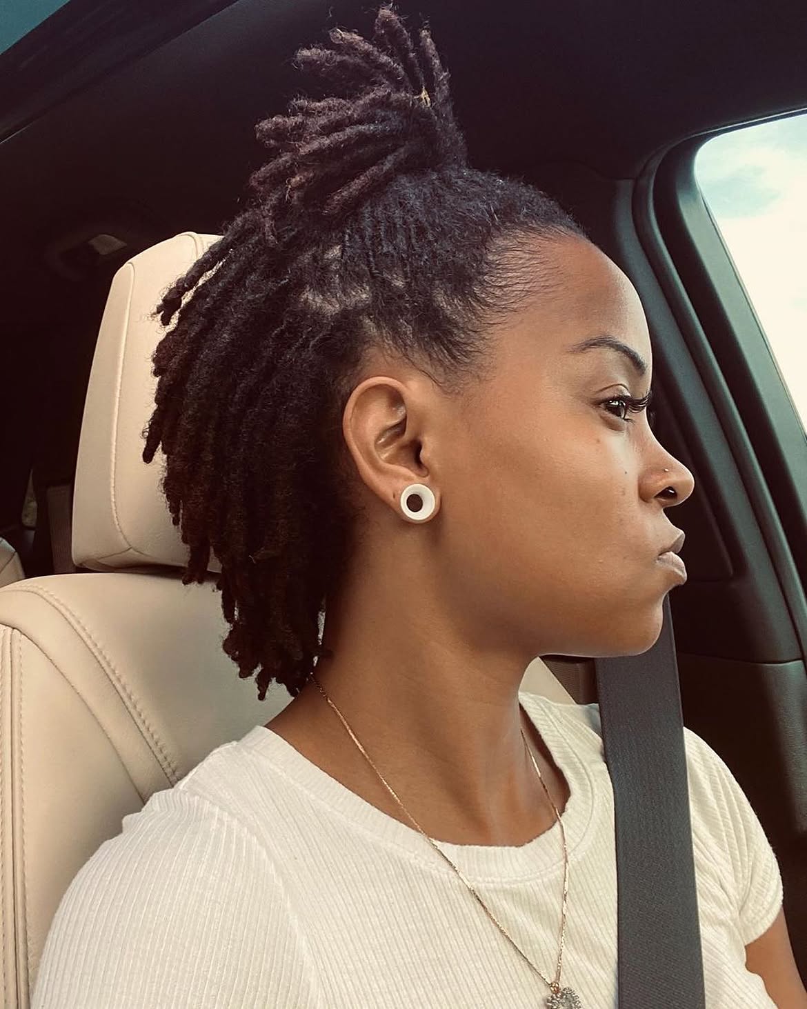 Half Up Half Down Starter Locs Style