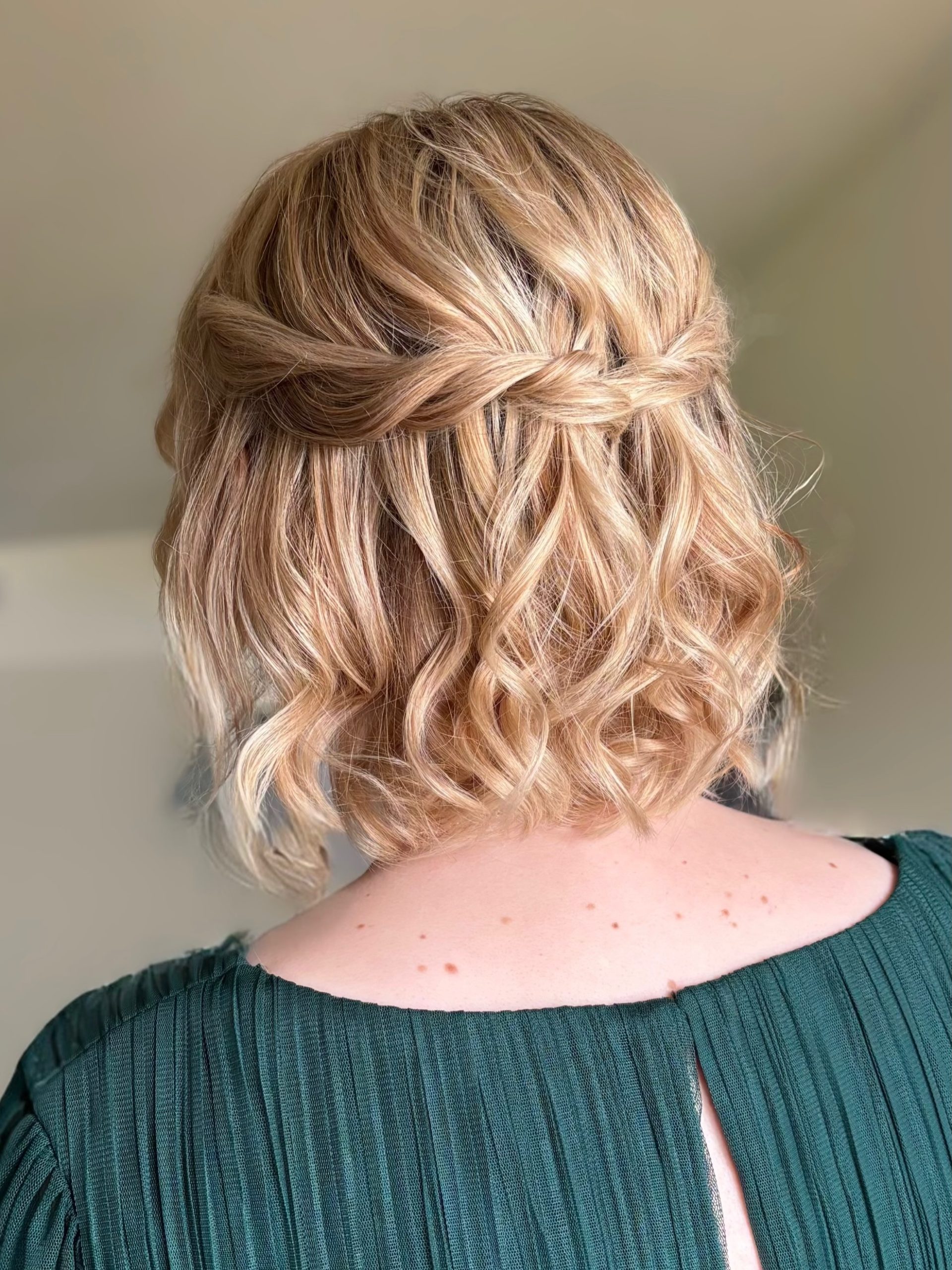 Half Up Twisted Boho Lob For Office Days
