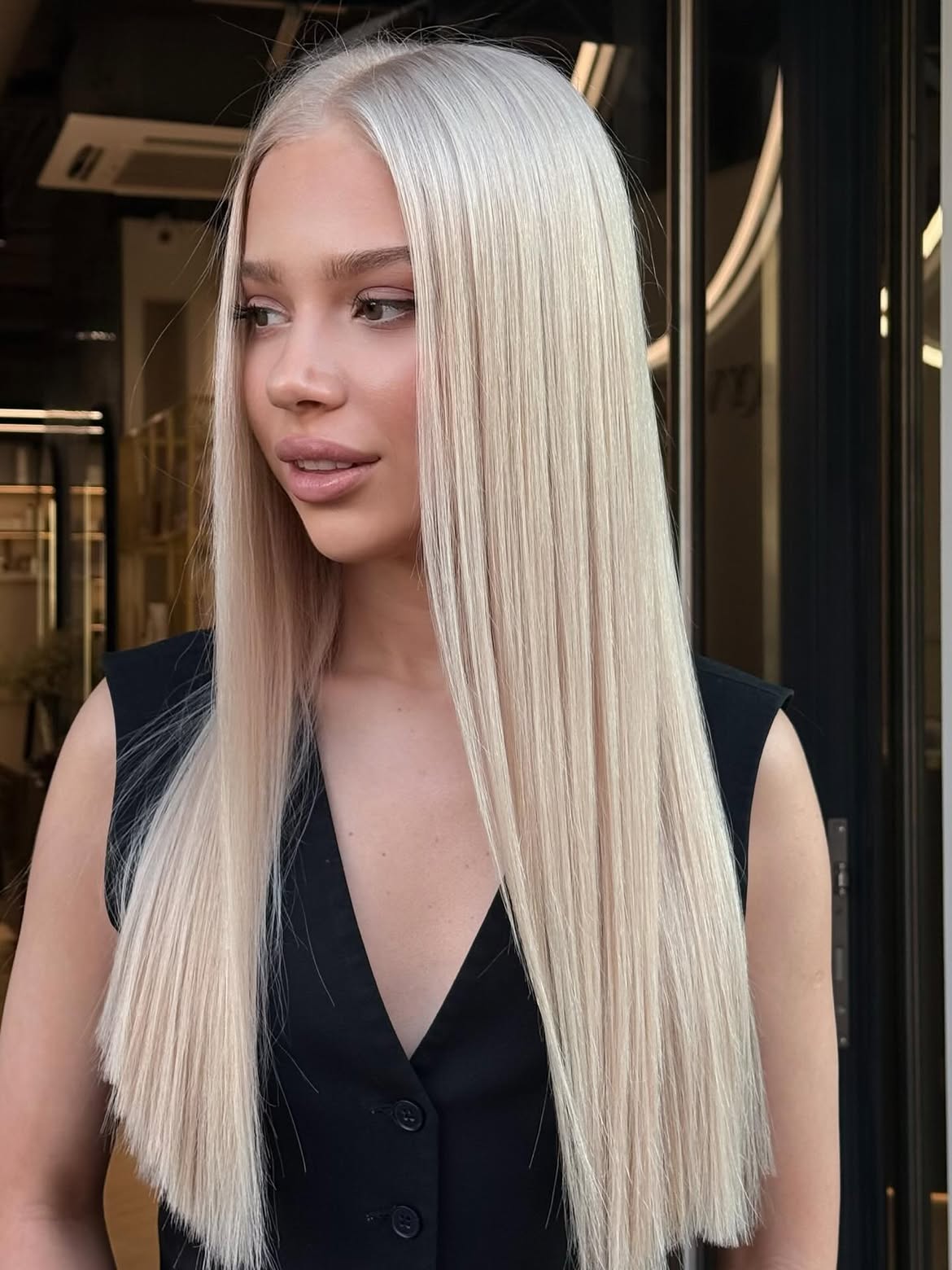 Ice Queen Platinum Blonde Silk Press