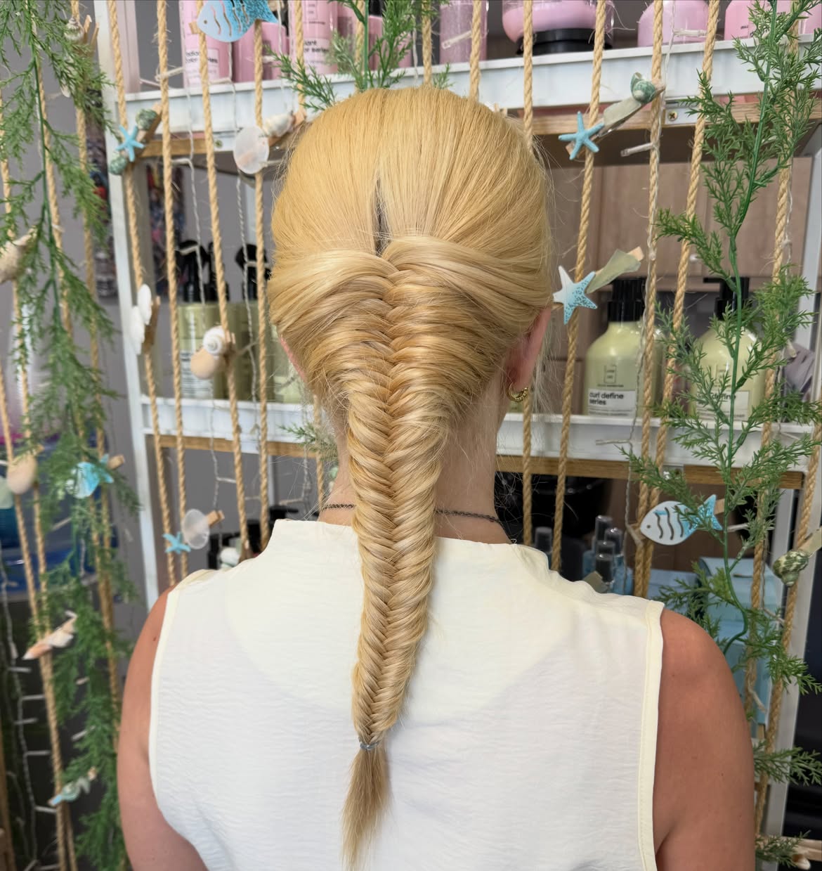 Intricate Fishtail Braid With Crown Twist
