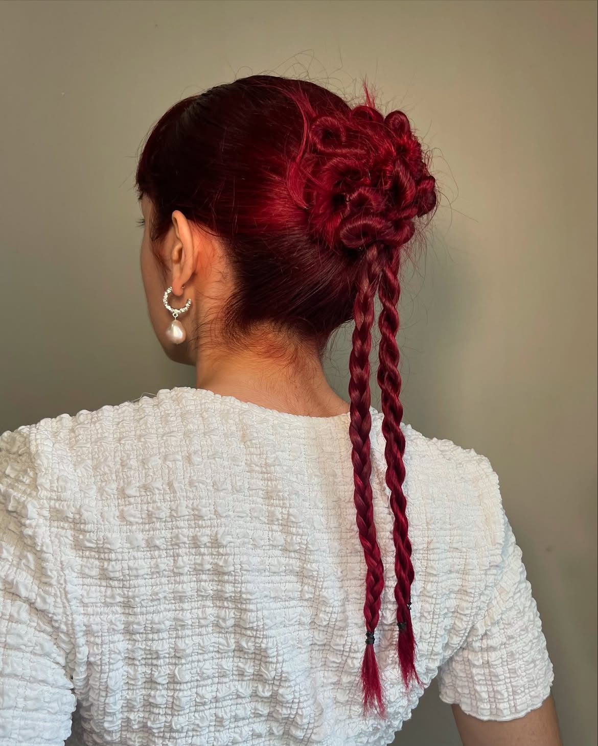 Intricate Twisted Updo With Double Braids