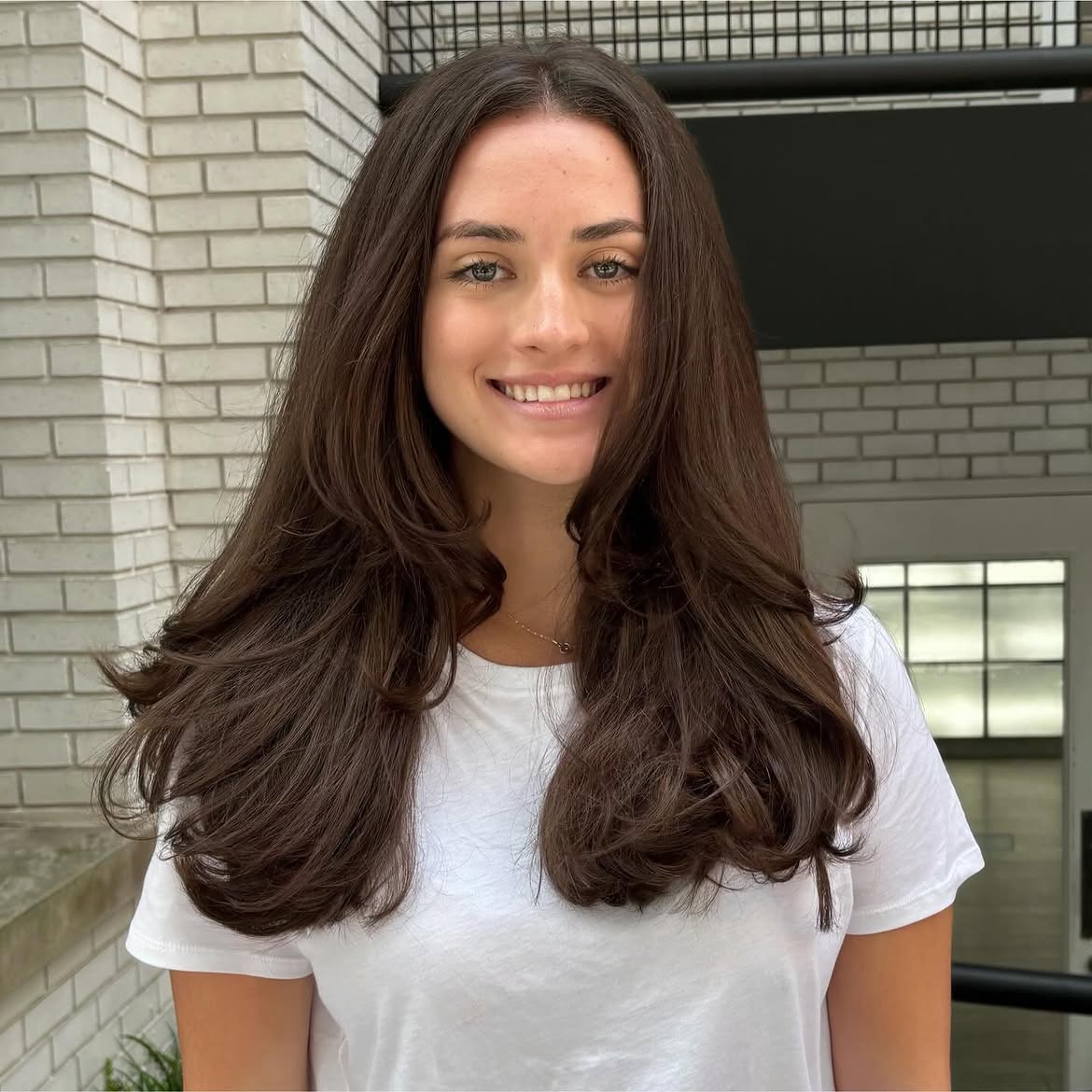 Long Layered Cut With Face Framing Volume