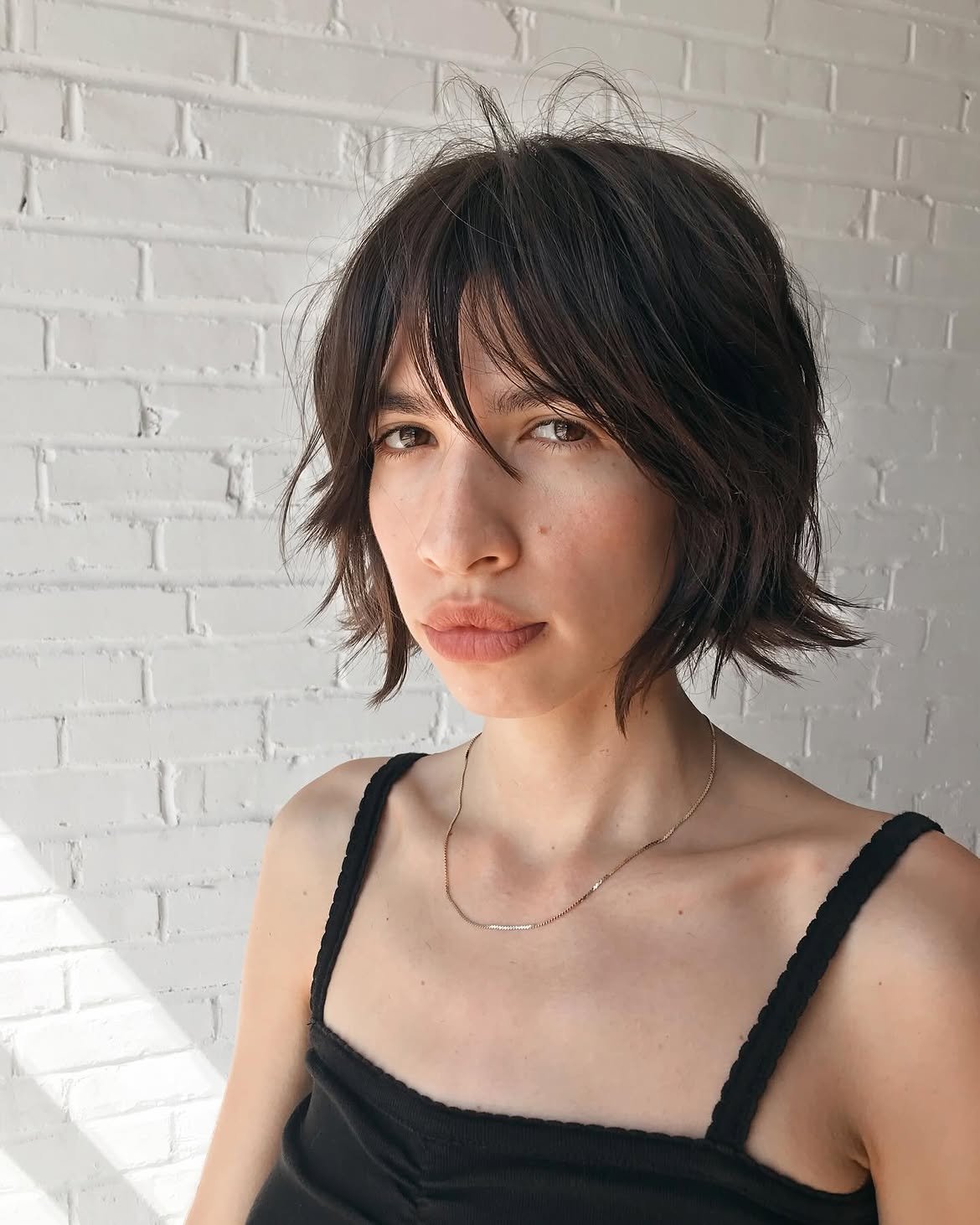 Messy Shag With Wispy Curtain Bangs
