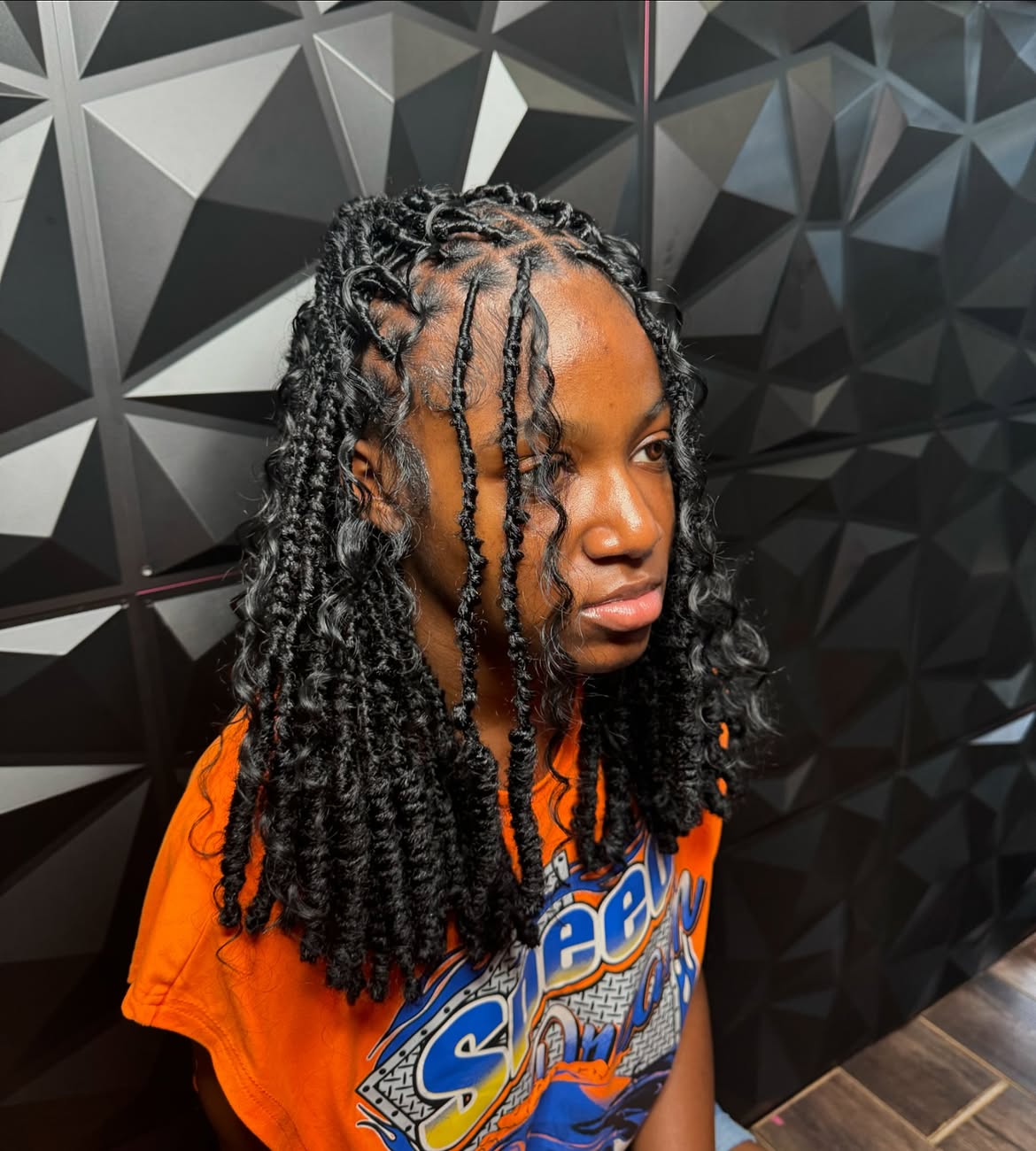 Mid-Length Butterfly Locs With Defined Curls