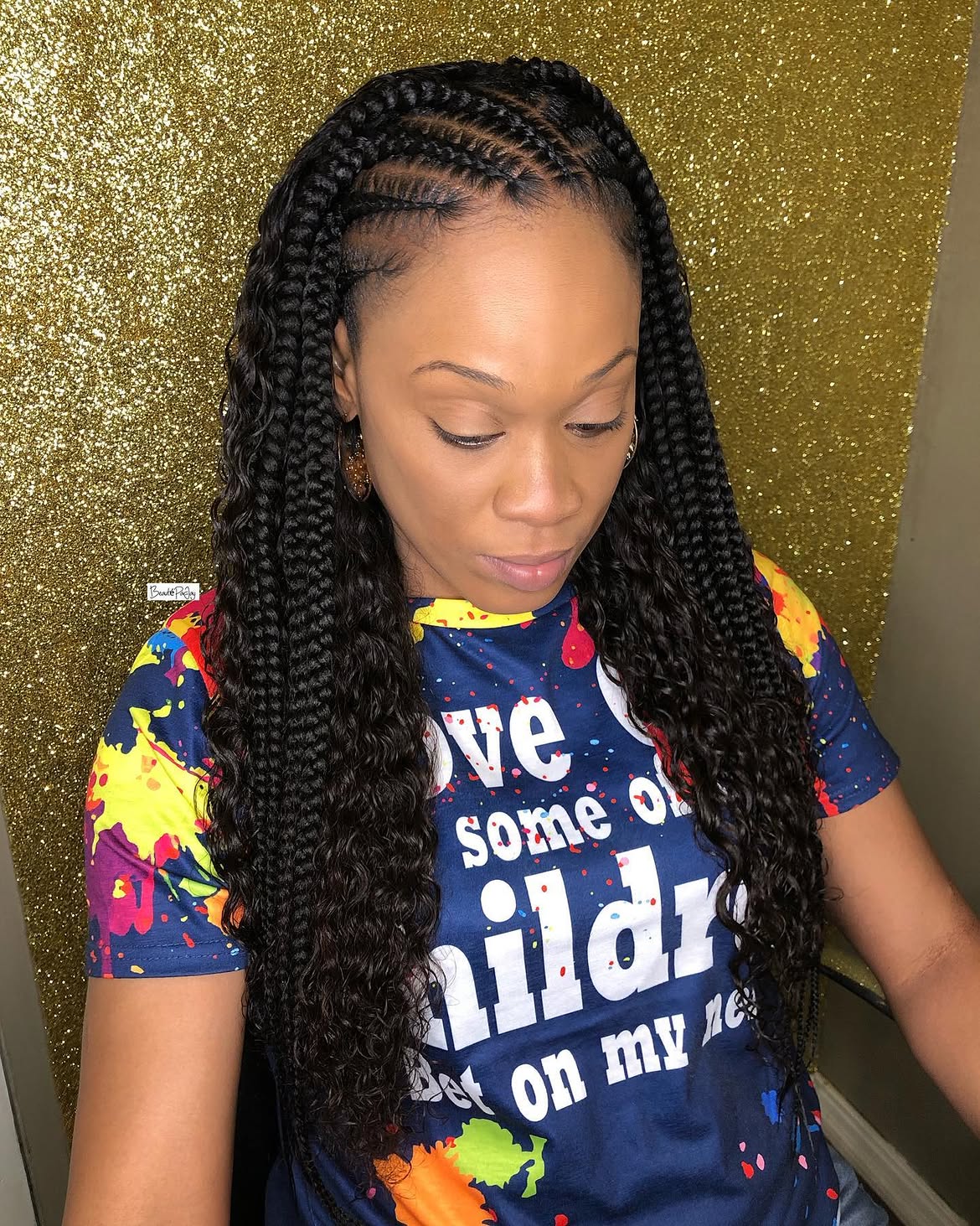 Mixed Media Braids With Defined Curls