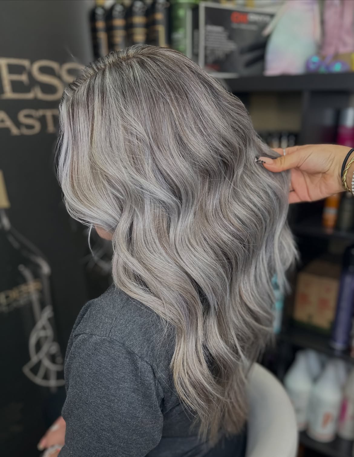 Modern Gray Blend With Soft Ashy Waves