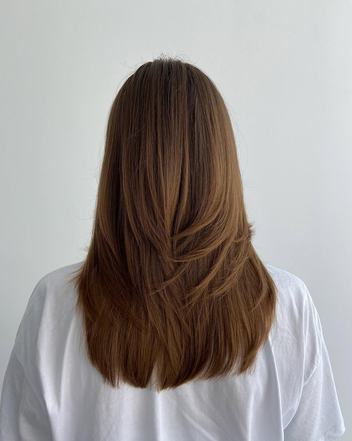 Modern Shag With Subtle Copper Balayage