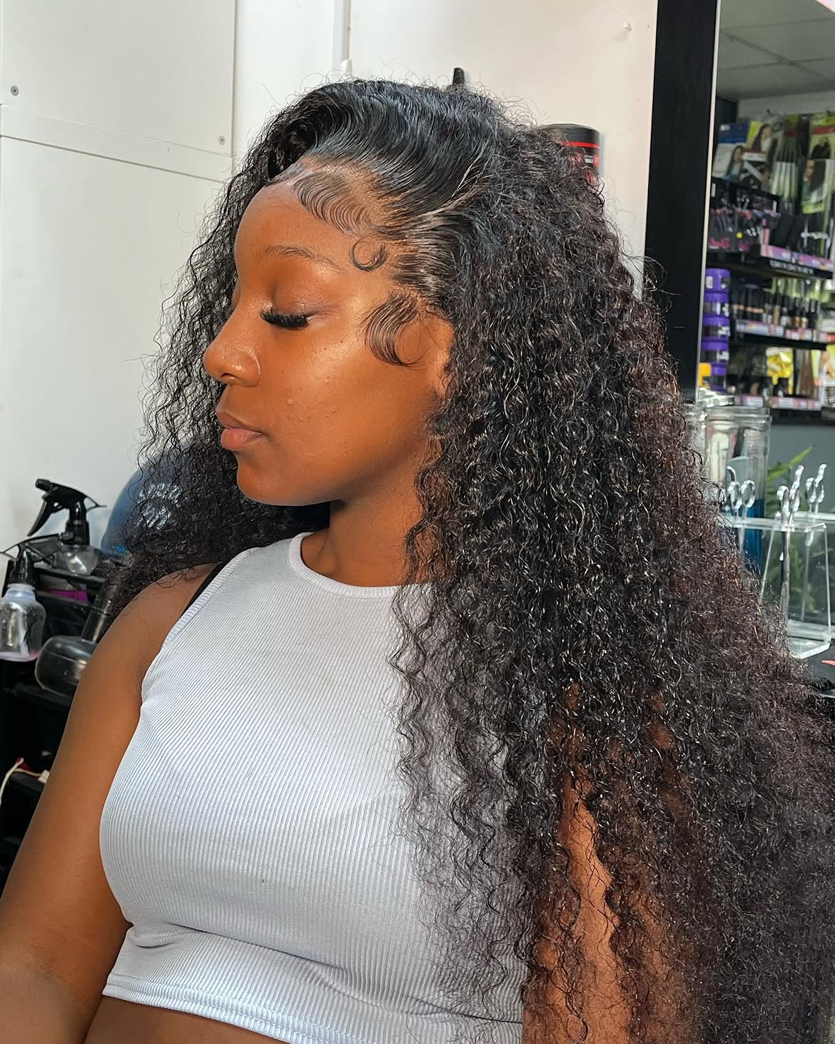 Natural Deep Wave Wig With Defined Edges