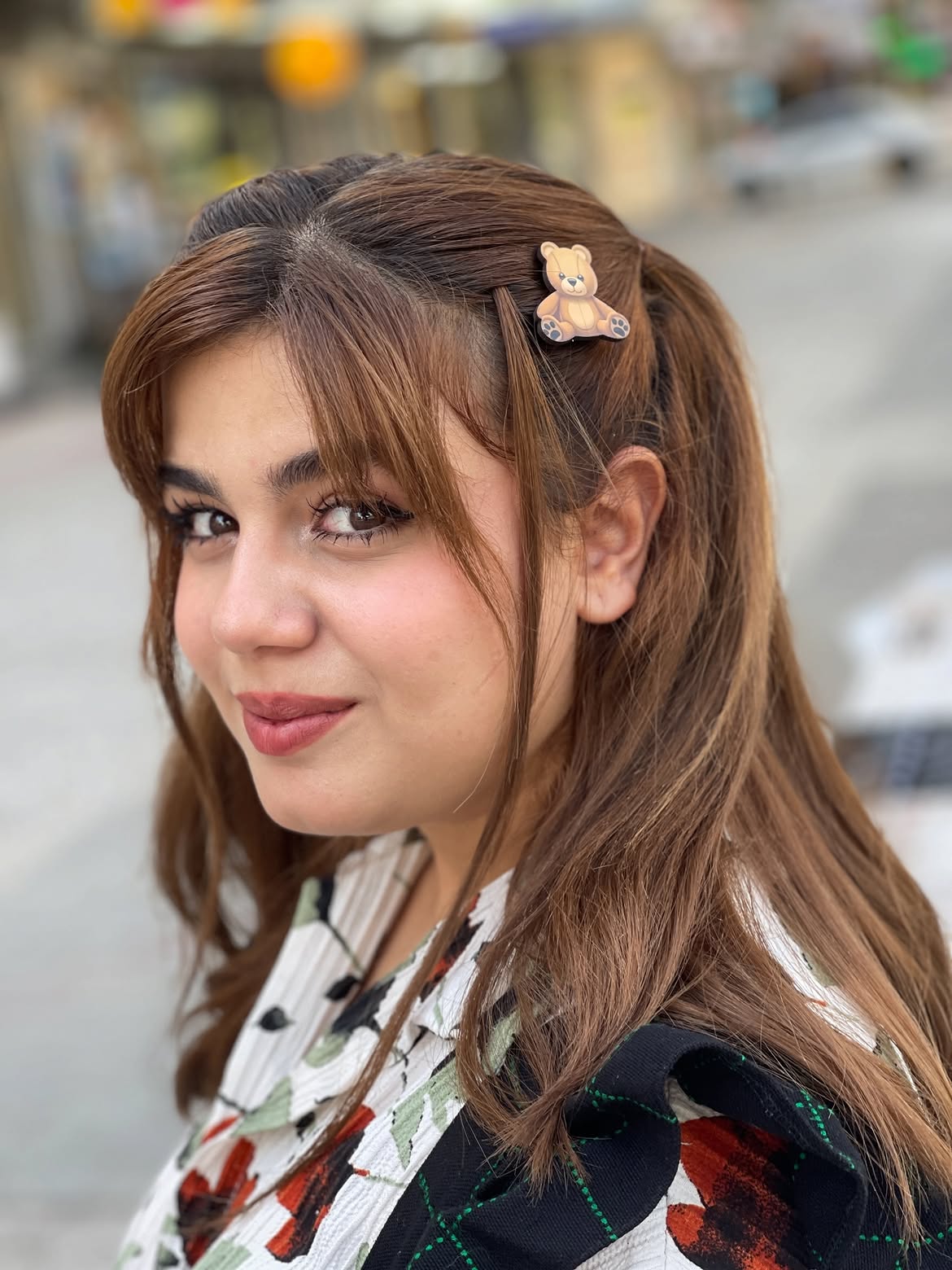 Playful Pigtails With Cute Teddy Bear Clip