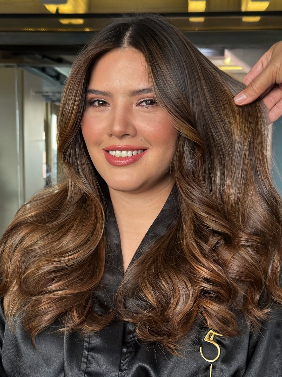 Rich Golden Brown Waves With Subtle Highlights