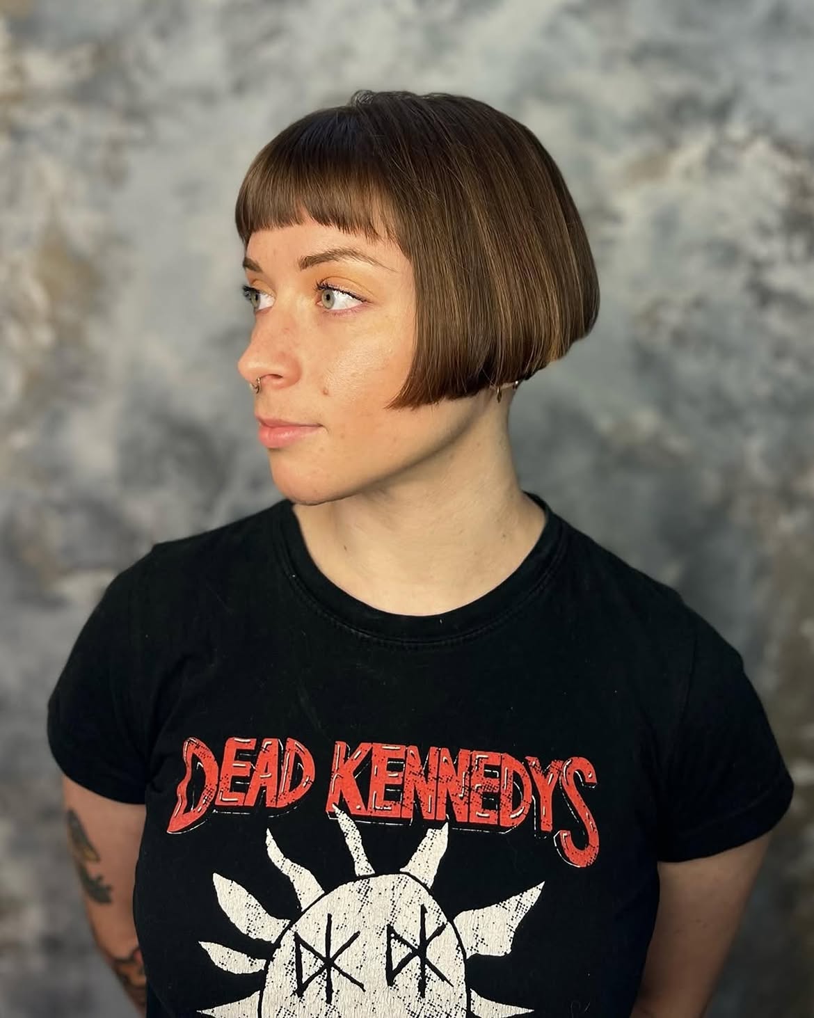 Sharp Chin-Length Bob With Micro Bangs
