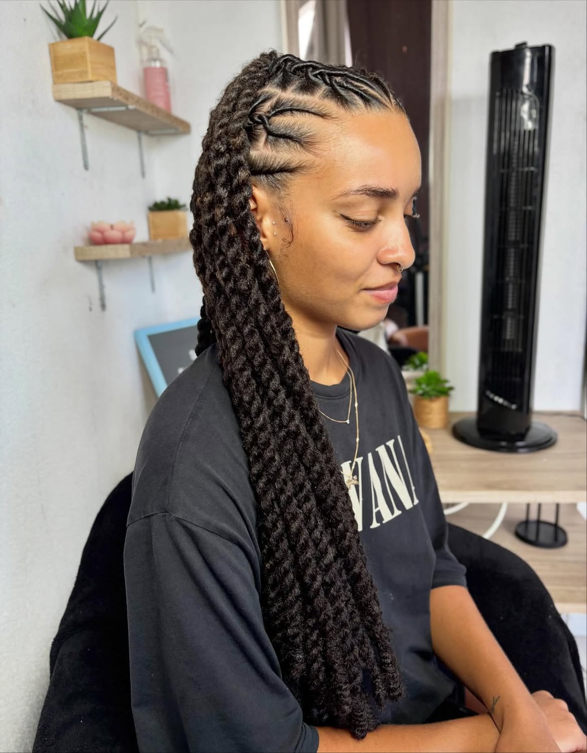 Sleek Defined Twists With Elegant Cornrows