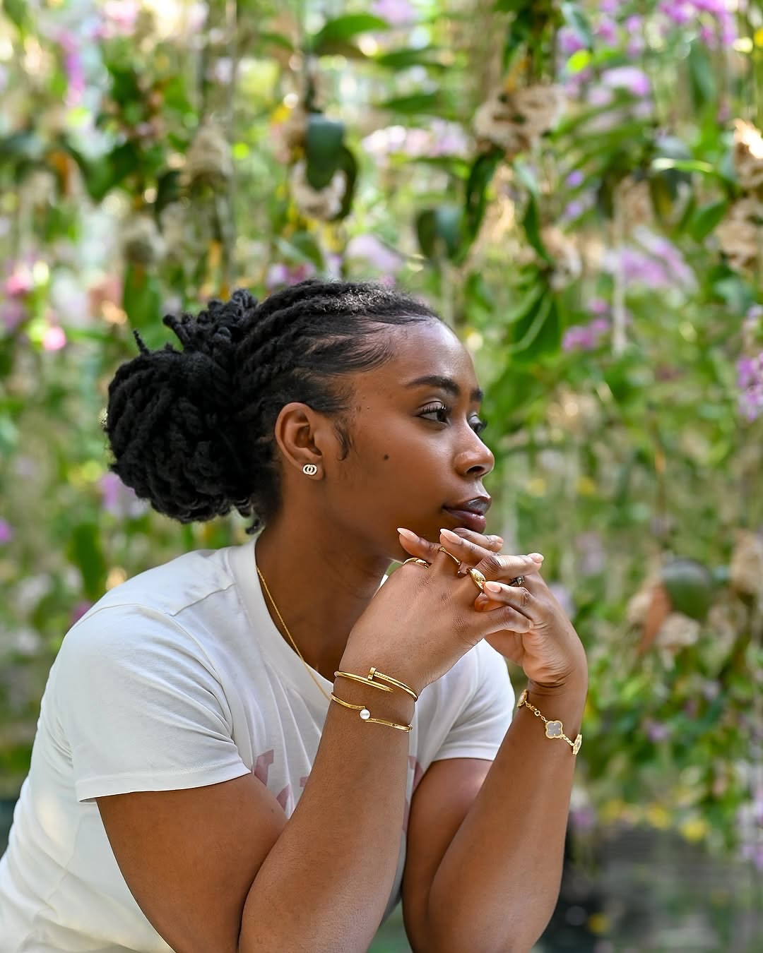 Sophisticated Braided Locs High Bun Style